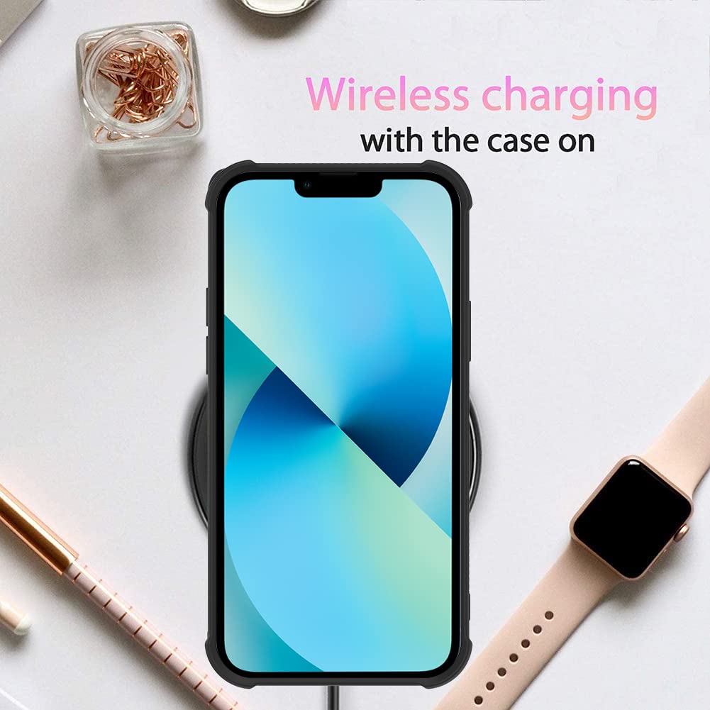 Ziye Designed For Iphone 13 Case Purple Butterfly Hard Lanyard Case With Phone Ring Holder,Full Body Protection Shockproof Drop