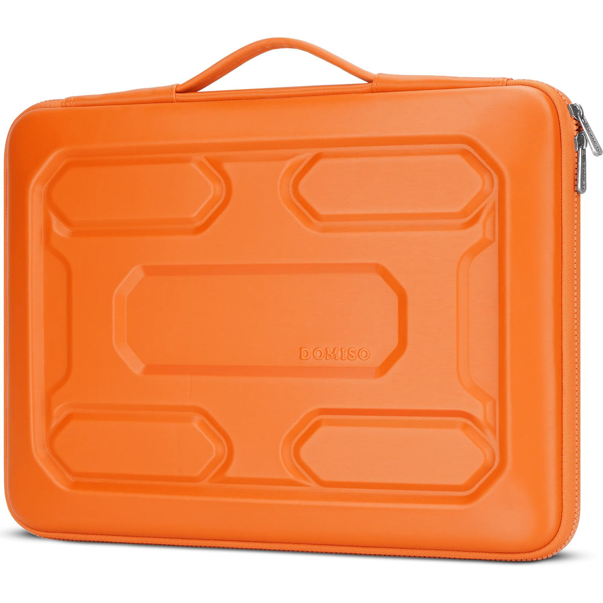 DOMISO 15.6 inch Laptop Sleeve with Handle Shockproof Waterproof EVA Protective Case for 15.6' Yoga 720 IdeaPad 310 320 ThinkPad T570/Legion 5 Gen 6/HP Envy 15/15.6' Notebooks, Orange