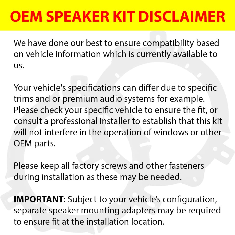 Kicker Speakers 6.5 Inch For Honda Civic 2002-2020 Upgrade Kit - Pair Of Ds Series With Harness, Coaxial 6 1/2 Car Audio Front D