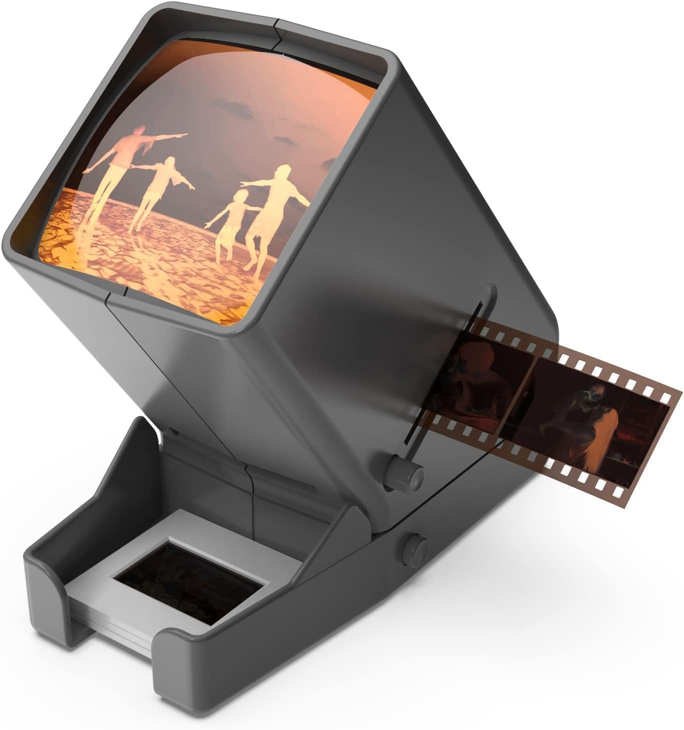 Led Lighted Illuminated Viewing For 35Mm Slide And Positive Film Negatives,3X Magnification,Usb Powered,Slide And Film Viewer,4A