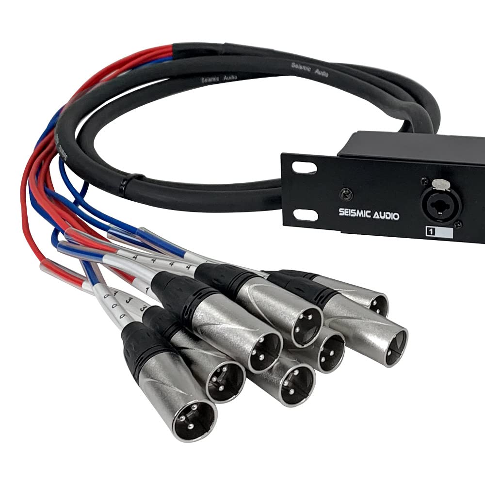 Seismic Audio Sarmss 8X310 8 Channel Xlr Trs Combo Splitter Snake Cable   3' And 10' Xlr Trunks