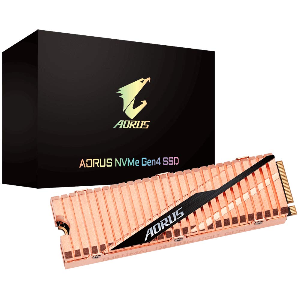 Gigabyte Aorus Nvme Gen4 M.2 1Tb Pci Express 4.0 Interface High Performance Gaming, Full Body Copper Heat Spreader, Toshiba 3D N