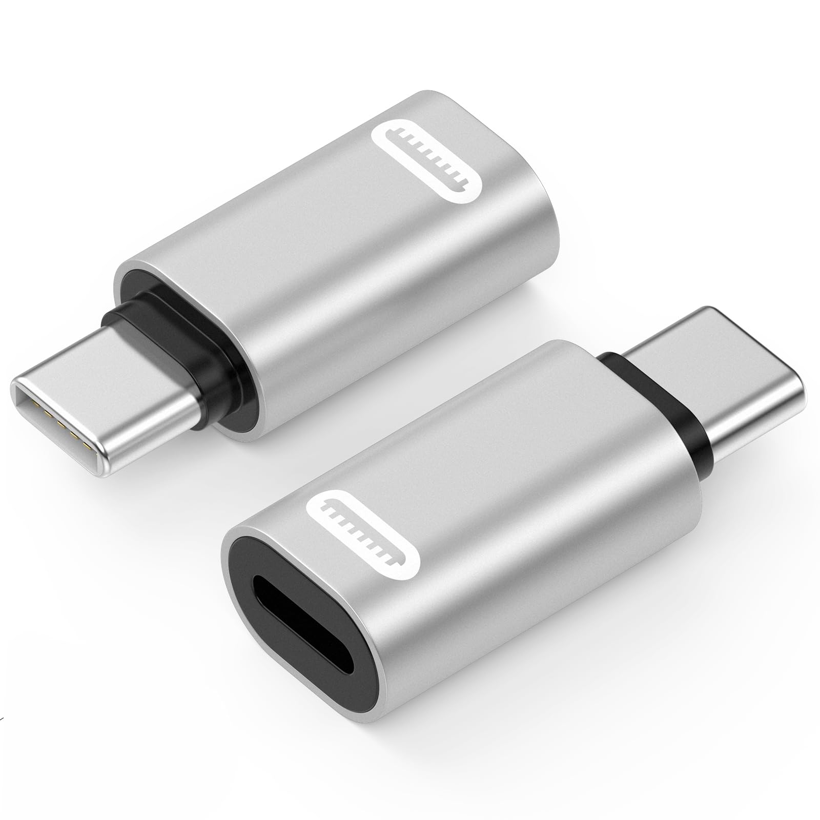 MoKo Lightning Female to USB C Male Adapter, 2Pack USB C to Lightning Adapter for iPhone 15/16 Pro/16 Pro Max/Plus,Galaxy S24, iPad Pro/Air,for Fast Charging/Data Transfer, Not for Audio/OTG,Silver PD
