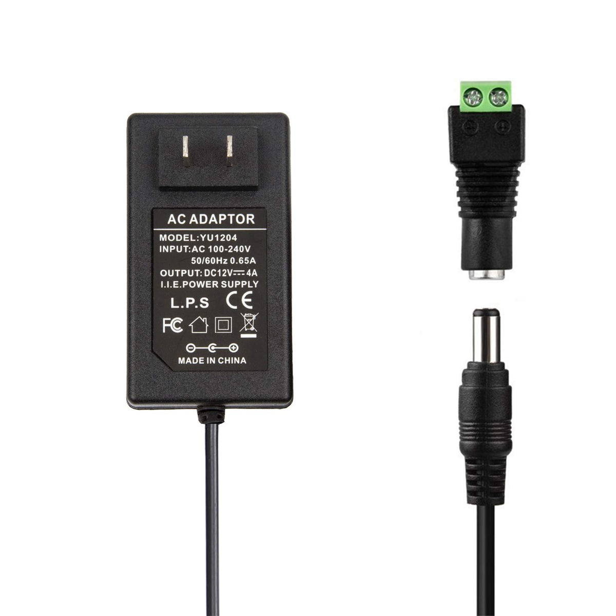12V 4A Power Supply   Coolm Ac 100 240V 50/60Hz To Dc 12 Volt 4 Amp 4Amp 48W Power Converter Charger 12V4A + 5.5X2.1Mm Dc Female