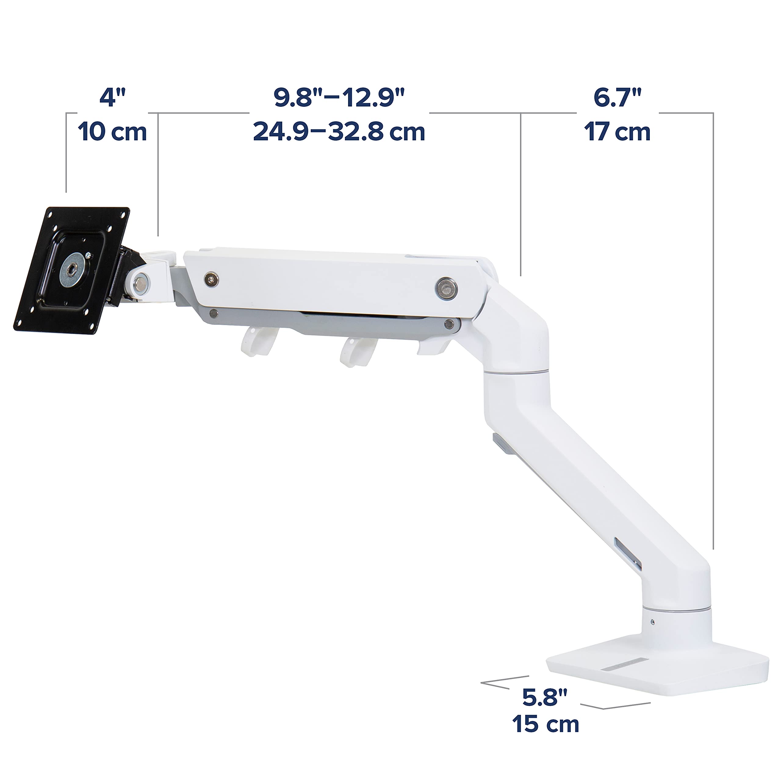 Ergotron � HX HD Premium Heavy Duty Gaming Monitor Arm, Single Monitor Desk Mount � for 1000R Curved Ultrawide Monitors Up to 49 Inches, 28 to 42 lbs, VESA 75x75mm or 100x100mm � HD Pivot, White