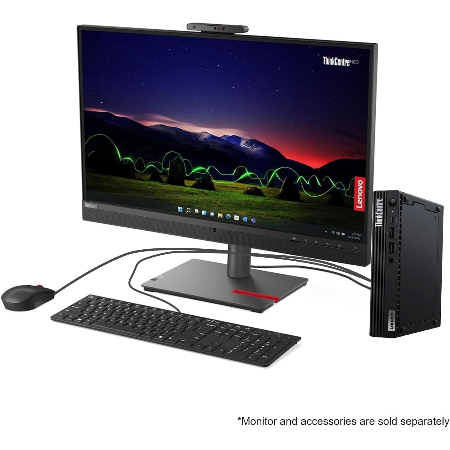 Lenovo Thinkcentre M70Q Mff Business Desktop, 13Th Gen Intel Core I5-13400T, 16Gb Ram, 1Tb Ssd, Wired Keyboard & Mouse, Antenna,