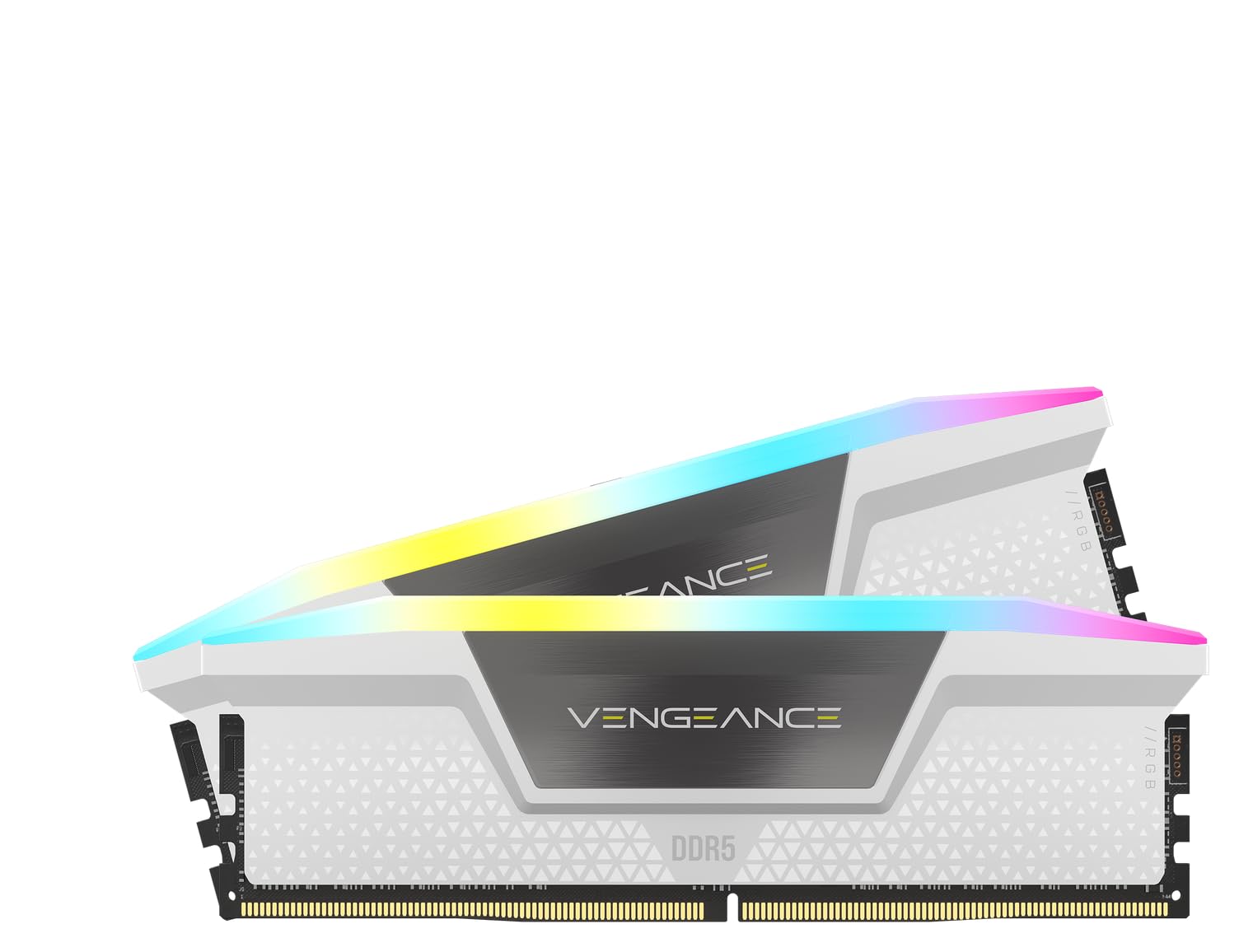 CORSAIR VENGEANCE RGB DDR5 RAM 32GB (2x16GB) 6400MHz CL32 Intel XMP iCUE Compatible Computer Memory - White (CMH32GX5M2B6400C32W