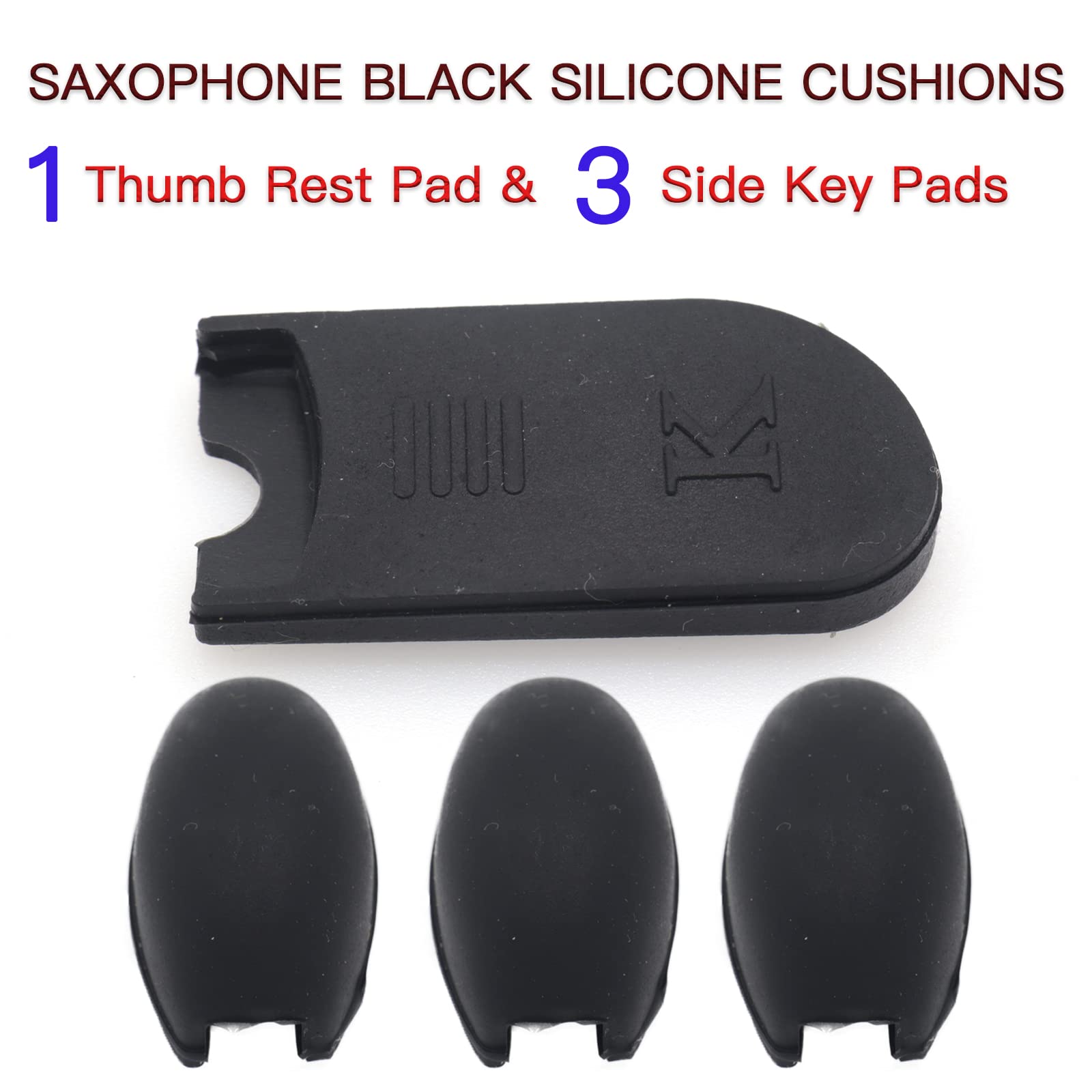 Cheerock Universal Saxophone Thumb Rest Cushion, Alto Tenor Soprano Sax Thumb Rest Pad, Saxophone Palm Key Risers Pads Finger Re
