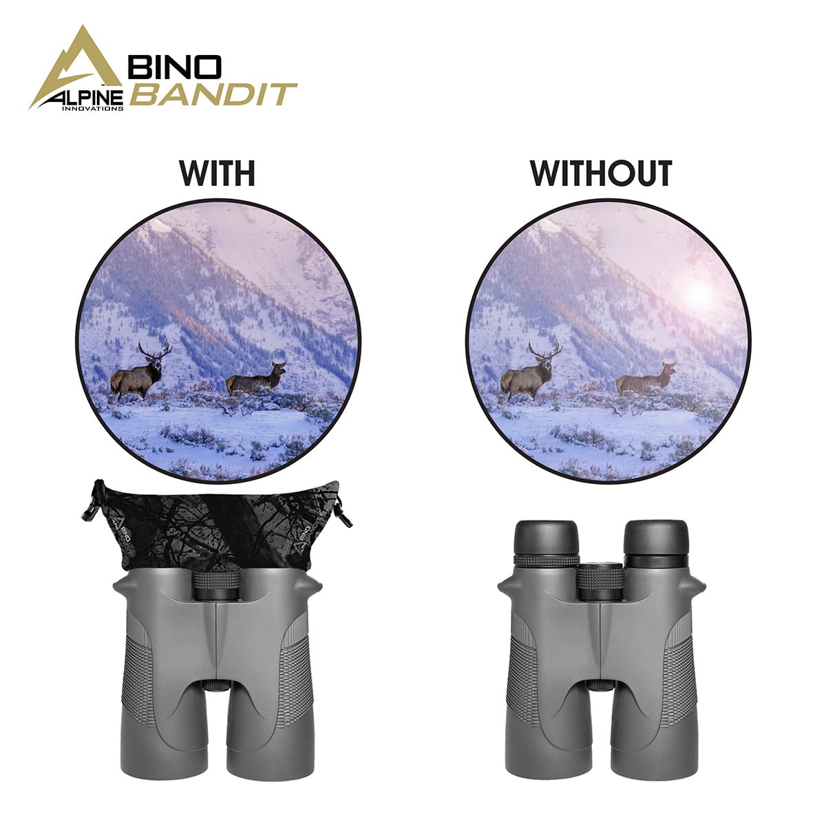 Slicker Bino Bandit   Blocks Glare, Improves Visual Acuity And Reduces Eye Fatigue. Fits All Binoculars. (Stealth Bronze)