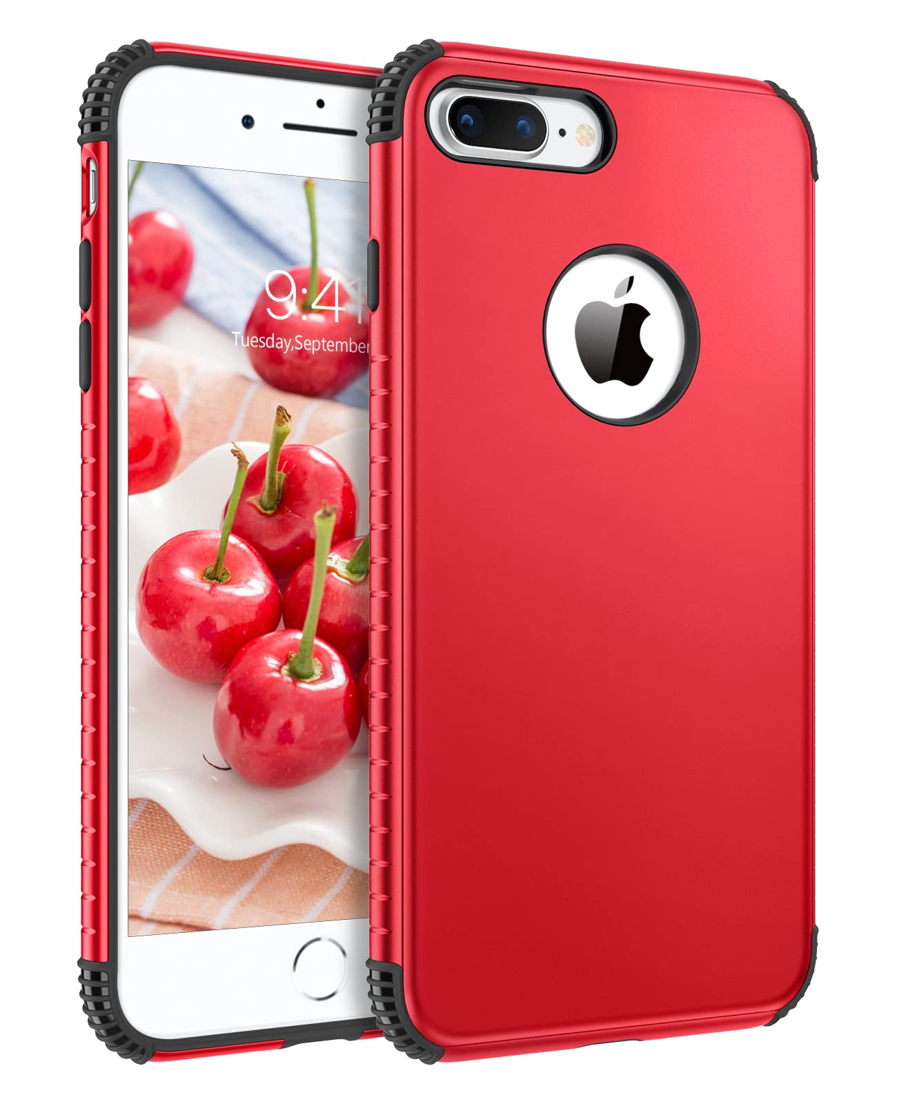 Bentoben Compatible With Iphone 8 Plus/7 Plus Case, 2 In 1 Slim Hybrid Shockproof Hard Pc Bumper Rugged Drop Protective Women Me