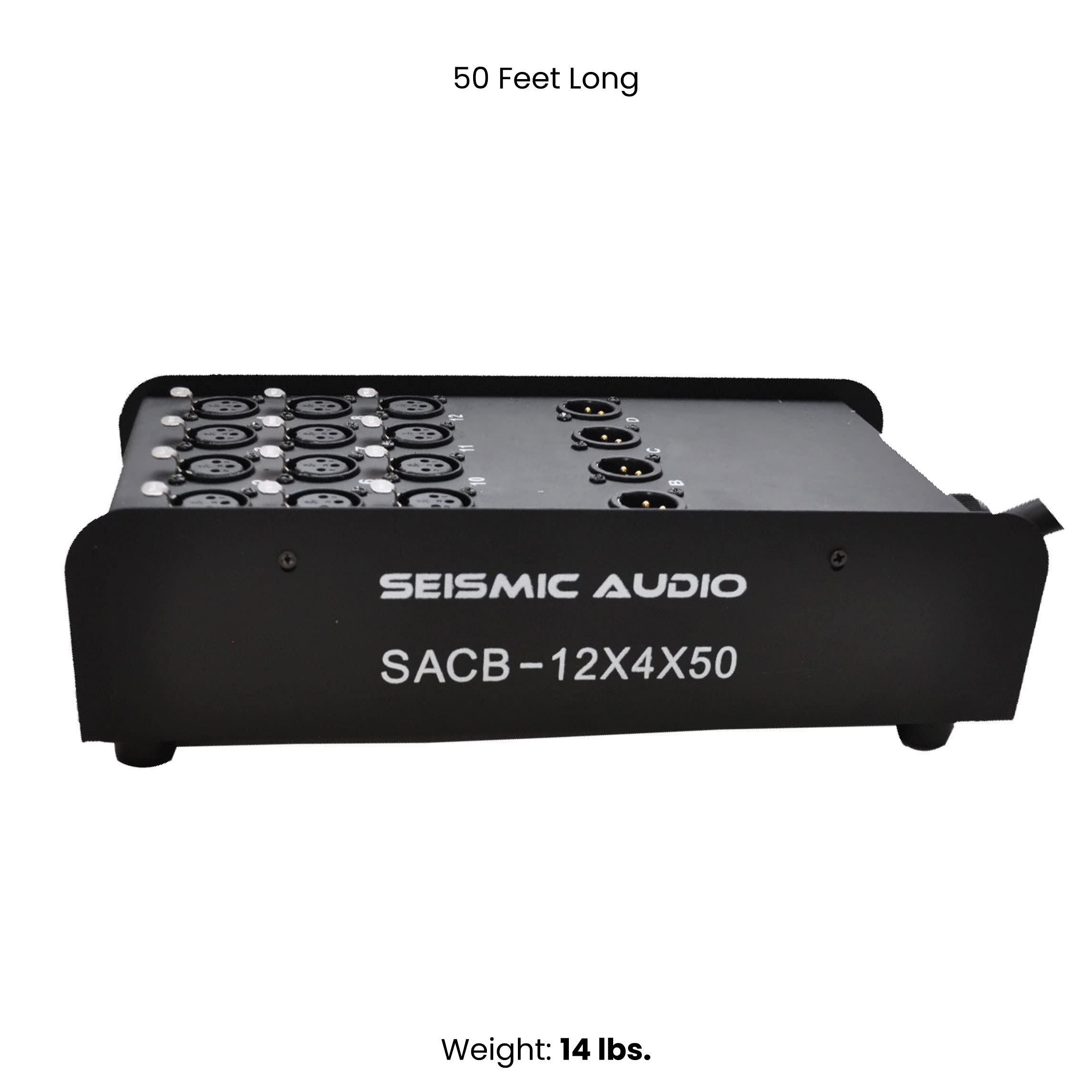 Seismic Audio Sacb 12X4X50 12 Channel Xlr Low Profile Circuit Board Snake Cable, 50 Feet