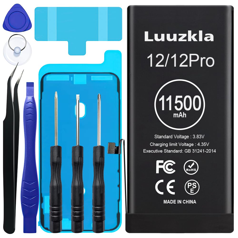 Luuzkla 11500Mah (2024 New Upgrade) Battery Compatible With Iphone 12/12 Pro, Super Capacity Battery Replacement Compatible With