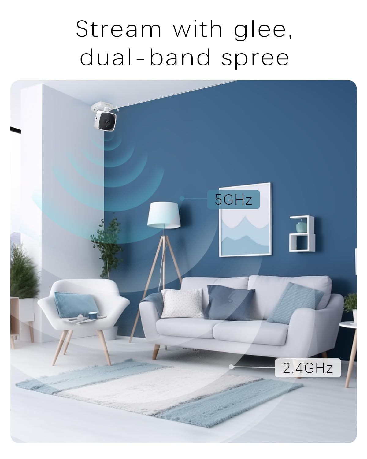 Blurams 2.4G/5G Security Camera Indoor, 2K Pet Camera Indoor With Phone App, Foldable Wifi Baby Camera W/Motion Detection, 2 Way