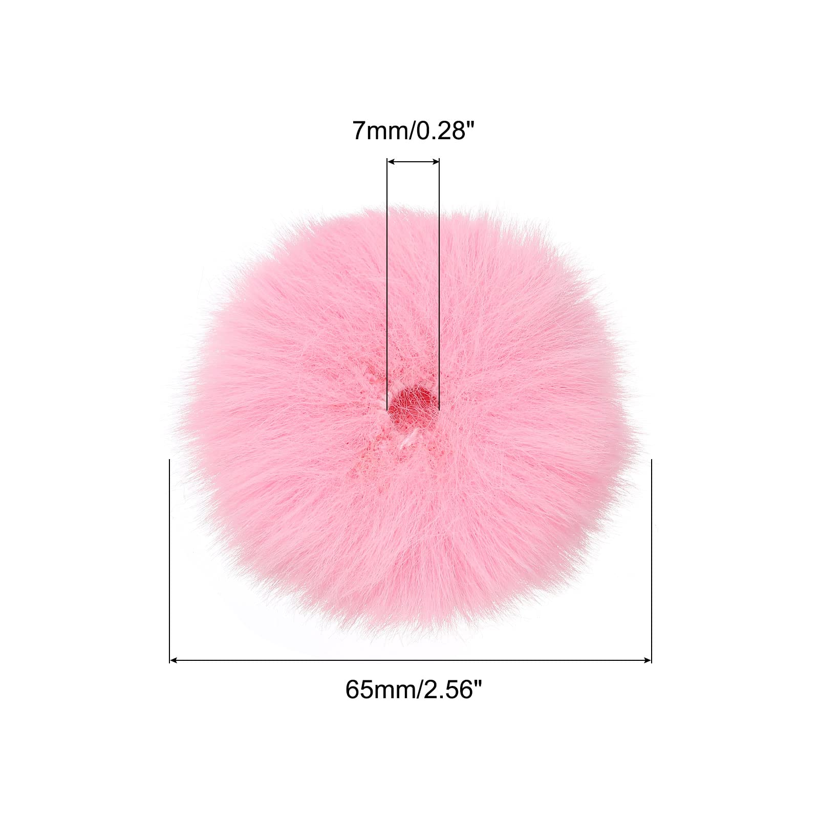Patikil Furry Microphone Windscreen 7Mm X 65Mm Mic Cover Windshield For Indoor Outdoor Microphone Pink