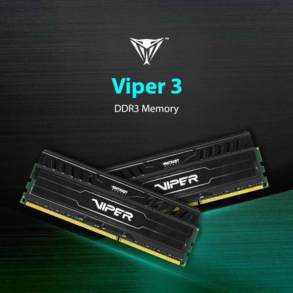 Patriot 16Gb(2X8Gb) Viper Iii Ddr3 1866Mhz (Pc3 15000) Cl10 Desktop Memory With Black Mamba Heatsink - Pv316G186C0K