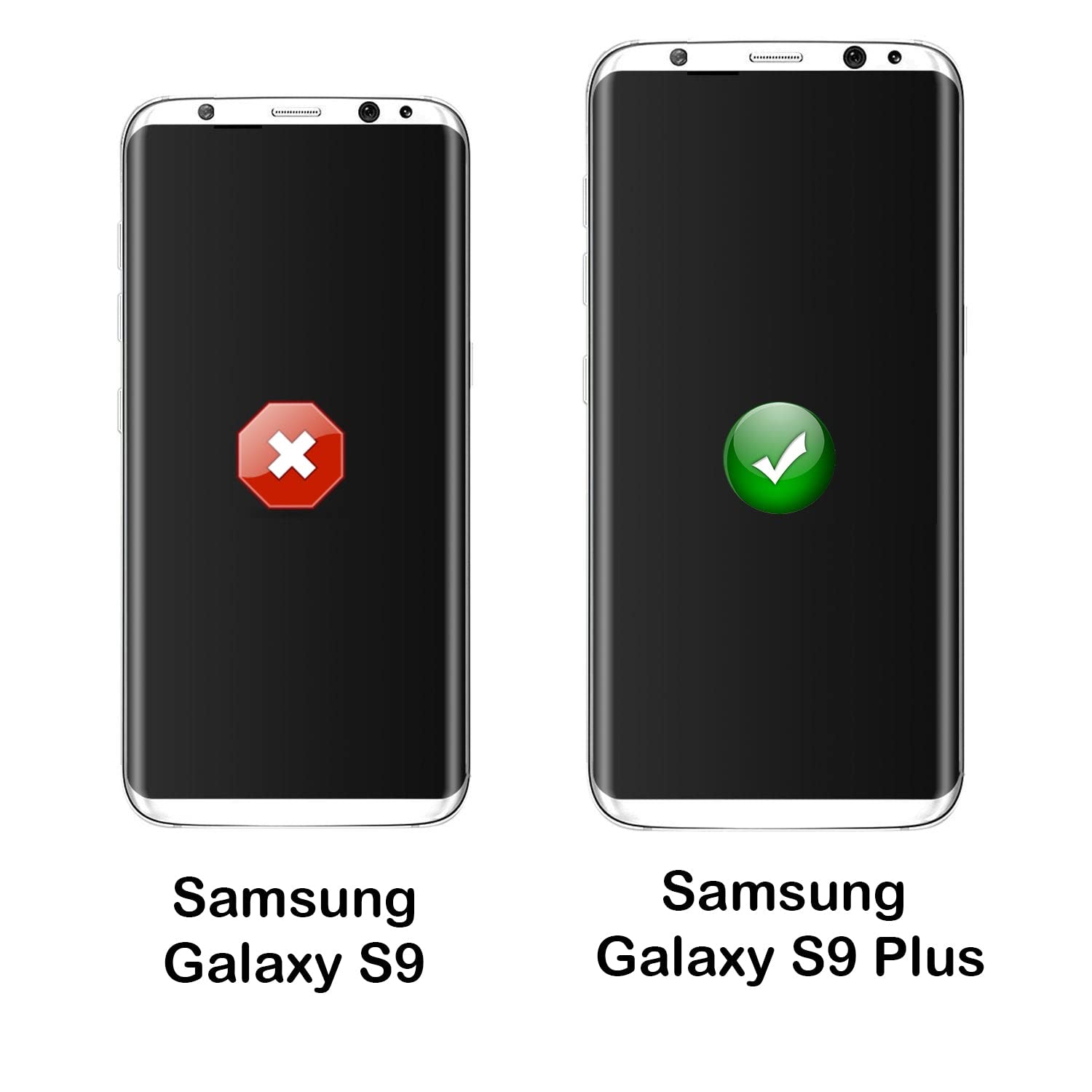 Wallskin Case For Galaxy S9 Plus (6.2'') Heavy Duty Full Body Military Grade Drop Protection Carrying Cover Holder  Holster For