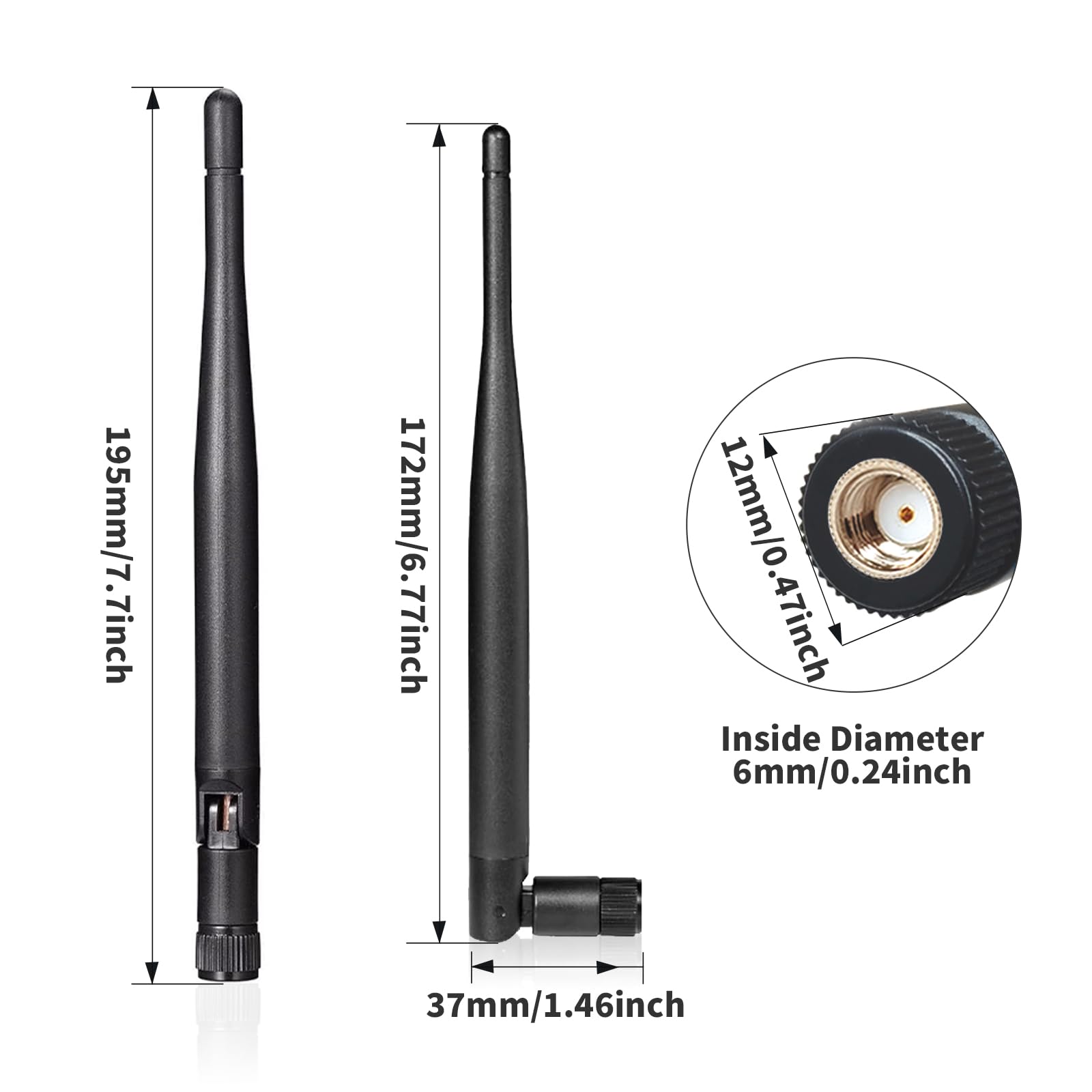 Fosi Audio Bluetooth Antenna Wifi Sma Male Pc 2.4Ghz 6Dbi Single Band Boost Bluetooth Audio Range For Home Office Wireless Netwo