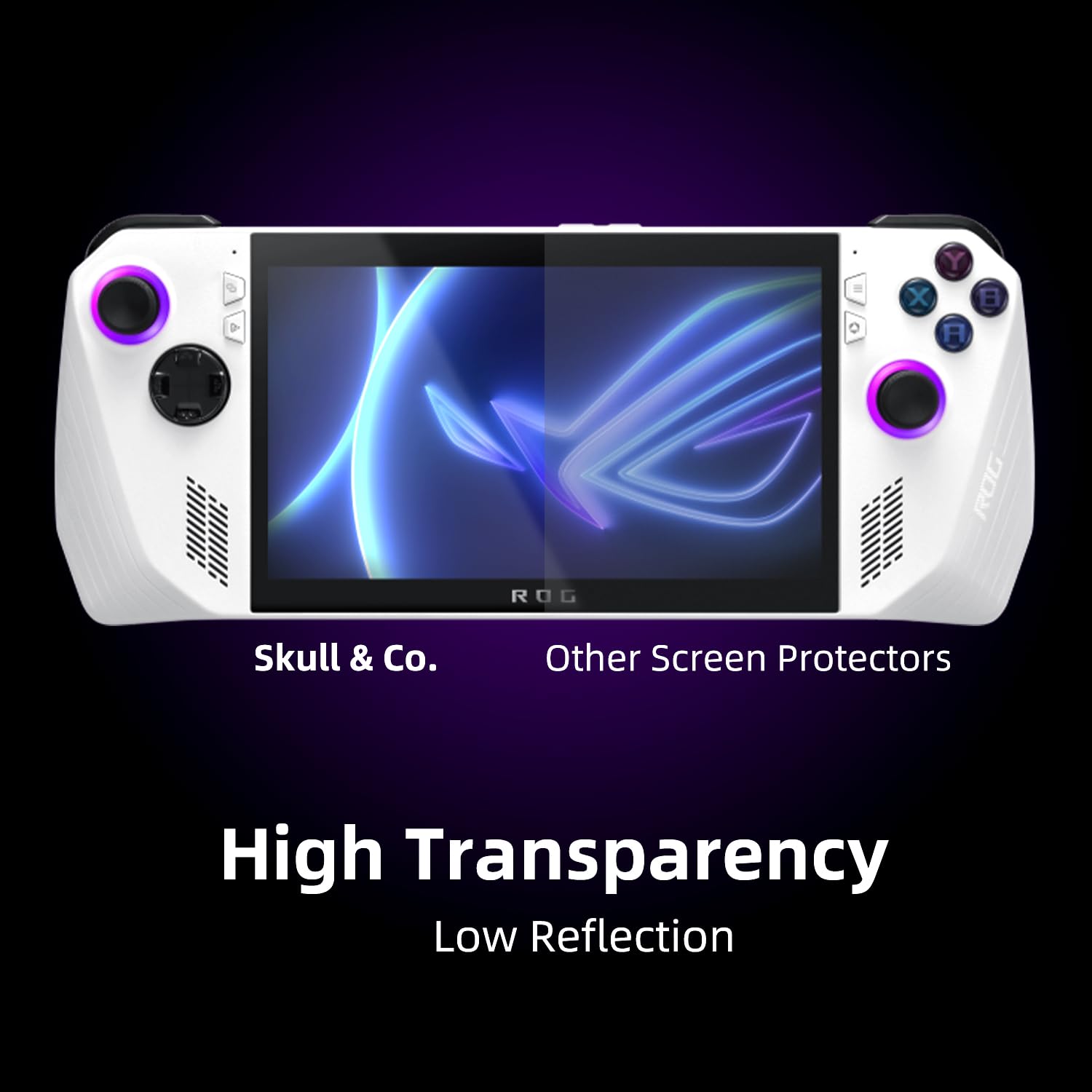 Skull & Co. High Transparency And High Sensitive Tempered Glass Screen Protector For Rog Ally (2 Pack)