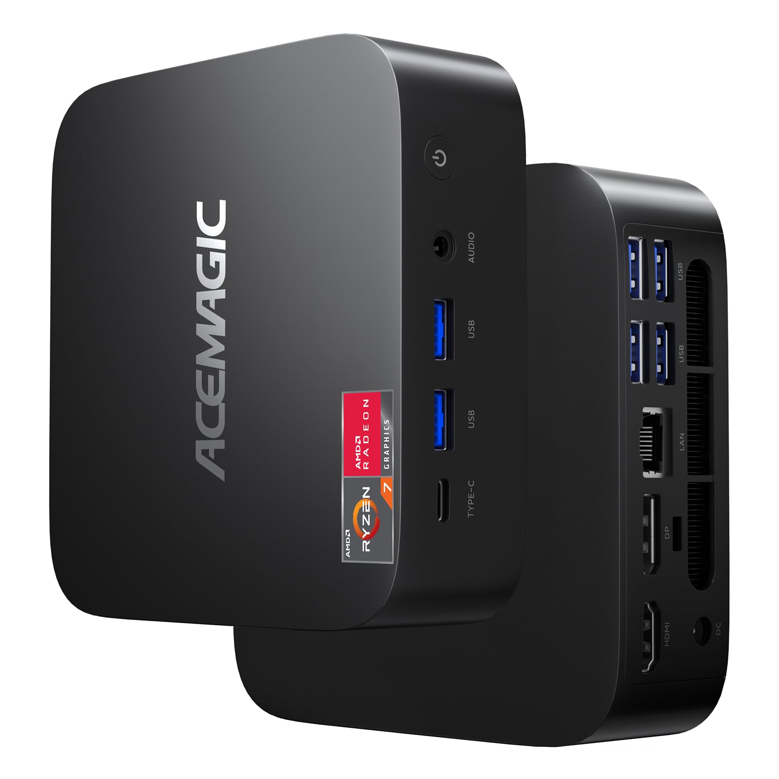ACEMAGICIAN Kron Mini K1 Mini PC, Ryzen 7 5825U, 32GB DDR4 512GB SSD Mini Computers (8C/16T, up to 4.5Ghz),4K Triple Display Des