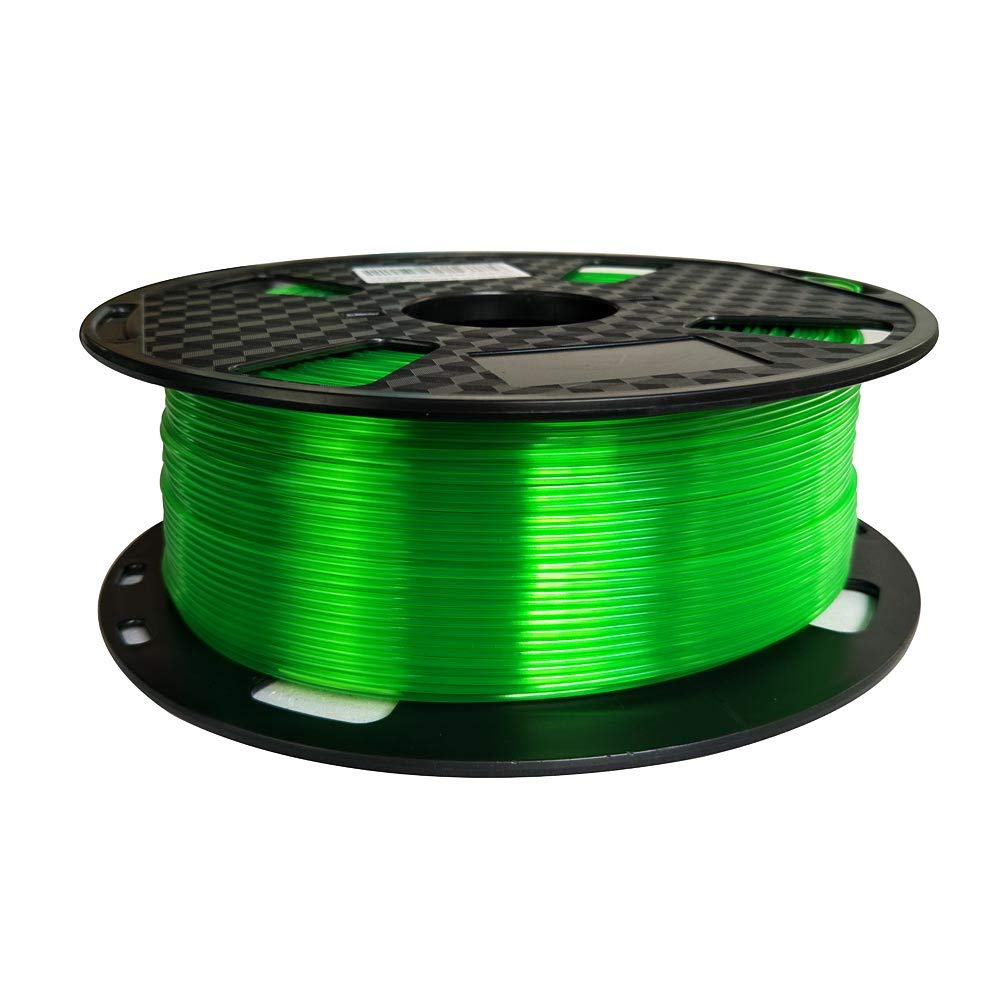 Translucent Green PETG Filament 1.75 mm 1KG 3D Printer Filament 2.2LBS Spool 3D Printing Materials Fit Most FDM Printer Easy to 