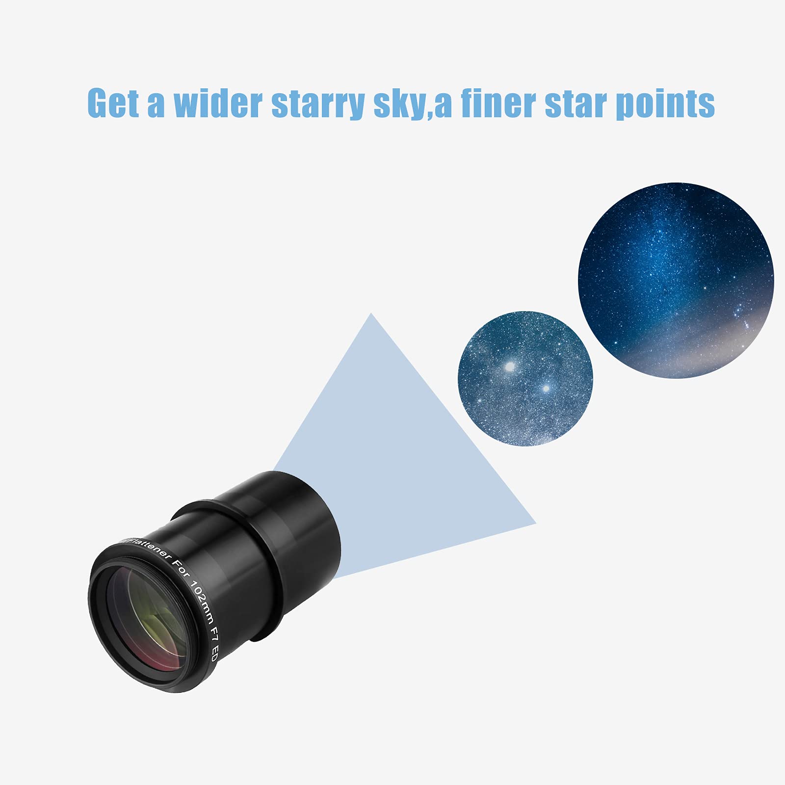 Svbony Focal Reducer, M54X1 Field Flattener, Telescope Accessory For Sv503 102Mm Ed Telescope