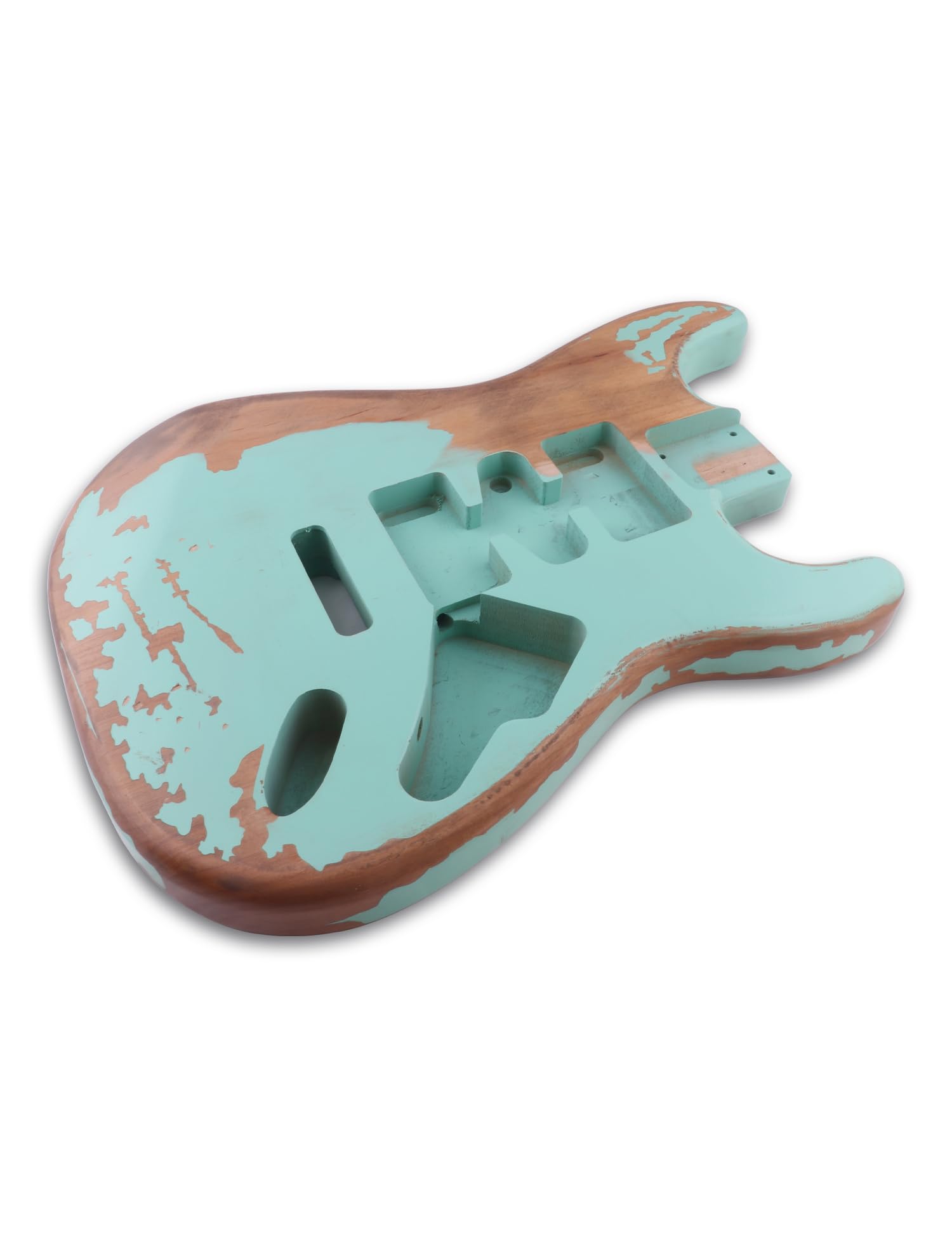 Sunsmile Relic Electric Guitar Body Nitro Top Alder Wood St Style Diy Guitar Body H S H Seafoam Green.