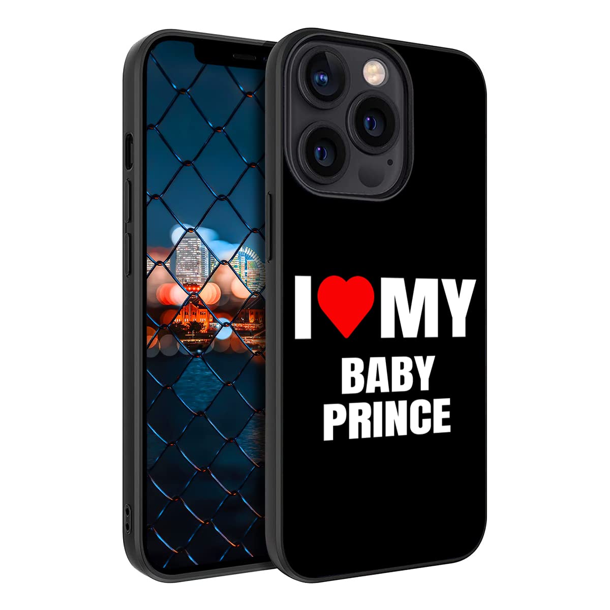 I Love My Baby Prince Red Heart Decor Phone Case For Iphone 14 13 12 11 Pro Max Mini Xr Xs Max 8 Plus 6S Plus Samsung Galaxy S23