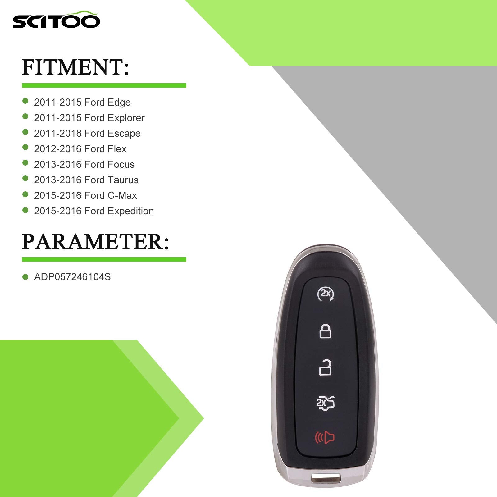 Scitoo 5 Buttons Keyless Entry Remote Key Fob Case For 2011 2018 For Ford For C Max For Edge For Explorer For Escape For Lincoln