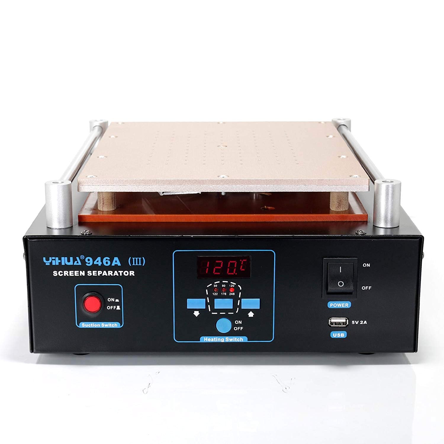 Yihua 946A Iii Digital Lcd Screen Separator 5V 2A Usb Power Supply With Built In Long Lasting Vacuum Pump For Mobile Ipad F /C (