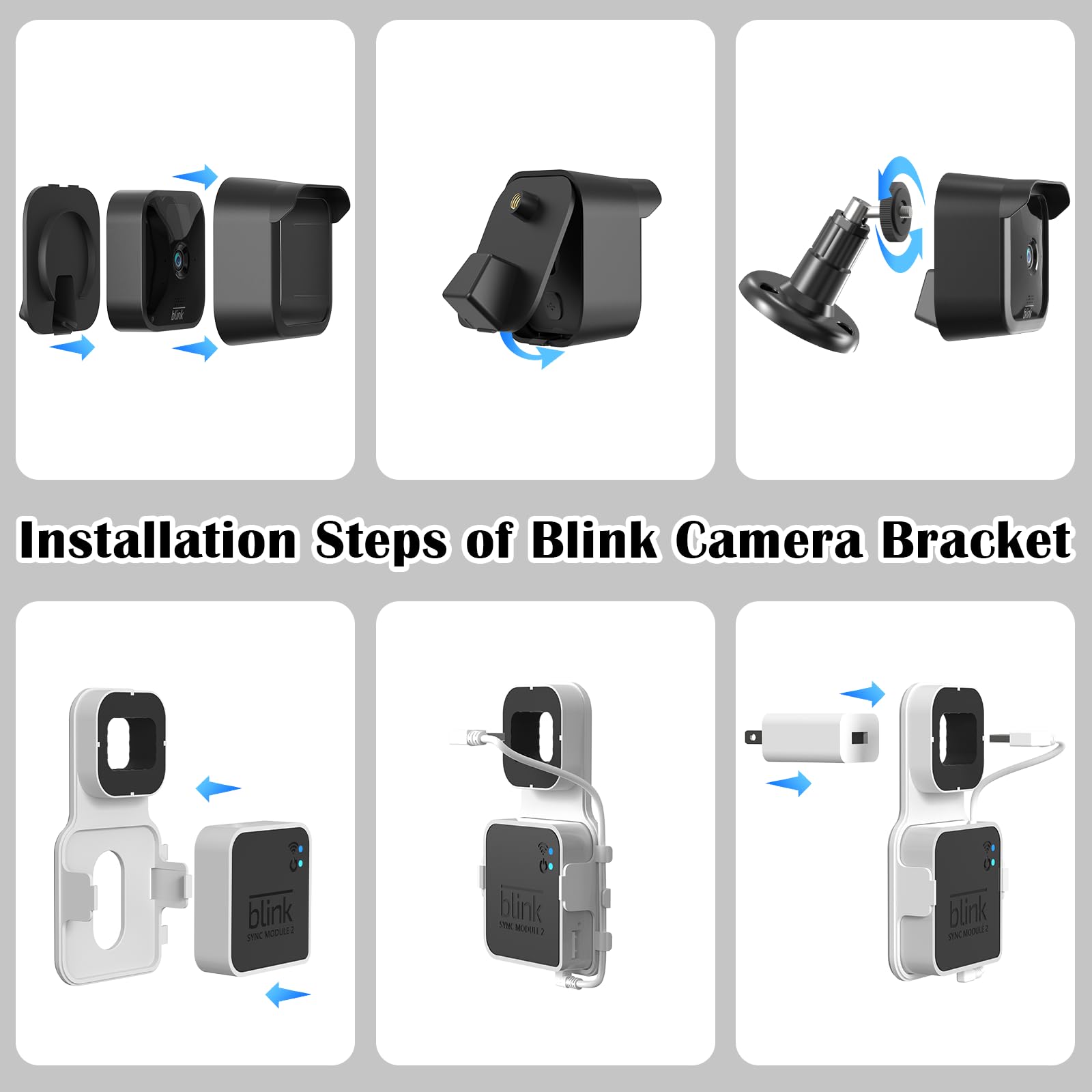 Blink Outdoor Camera Mounts 5 Pcs (3Rd Gen),Weatherproof Protective Housing Cases With Blink Sync 2 Module Outlet Mount For Blin