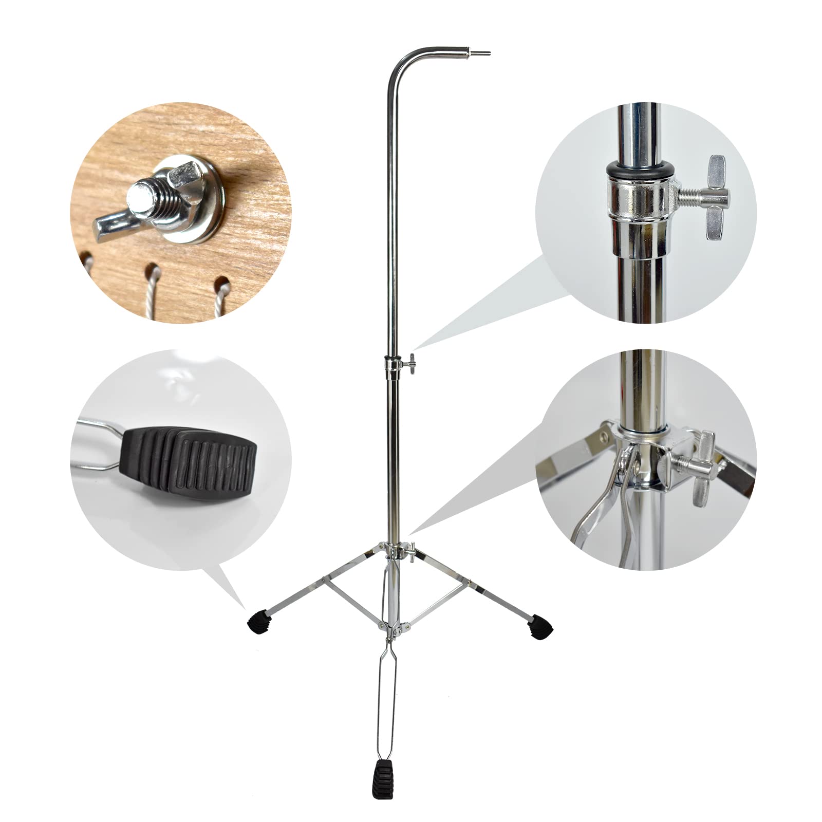 Ennbom Bar Chimes With Adjustable Stand 25 Note 36 Note Single Row Wind Chime Musical Percussion Instrument (25 Note, Frosted Si