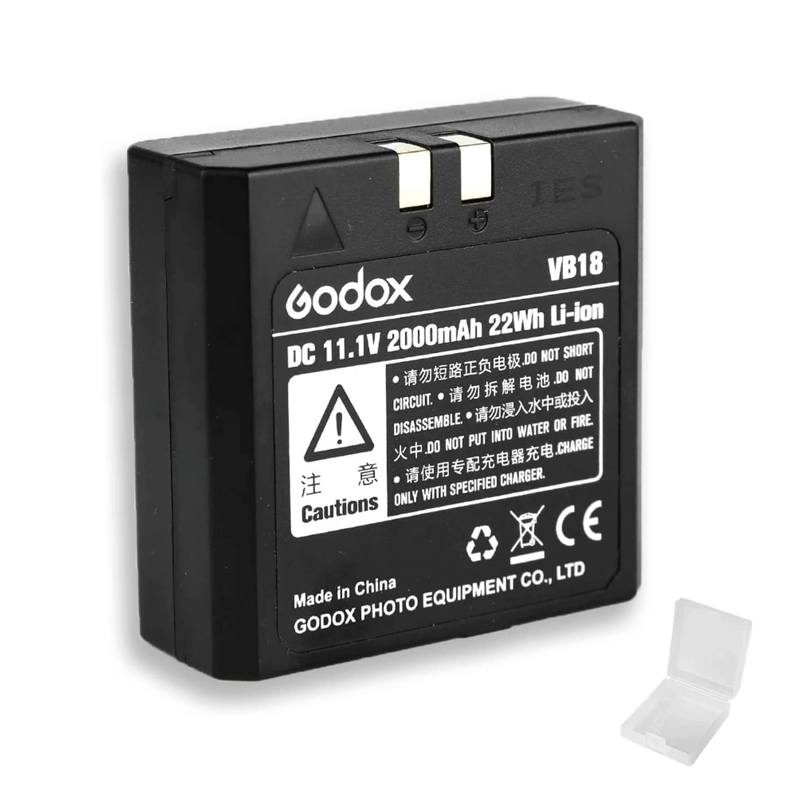Godox Vb18 Battery Replacement, Rechargeable Lithium Battery V860Ii V850Ii V850 Flash, For Neewer Tt850 Tt860 Flash, Dc 11.1V 20