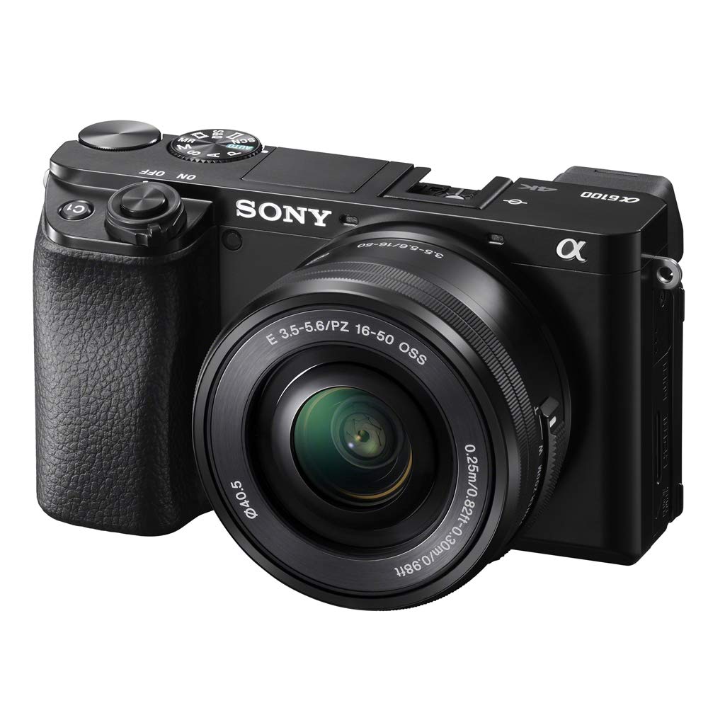 Sony A6100 Mirrorless Camera 4K Aps-C Ilce-6100Lb With 16-50Mm F3.5-5.6 Oss Lens Bundle With 2X Battery + Deco Gear Travel Bag C