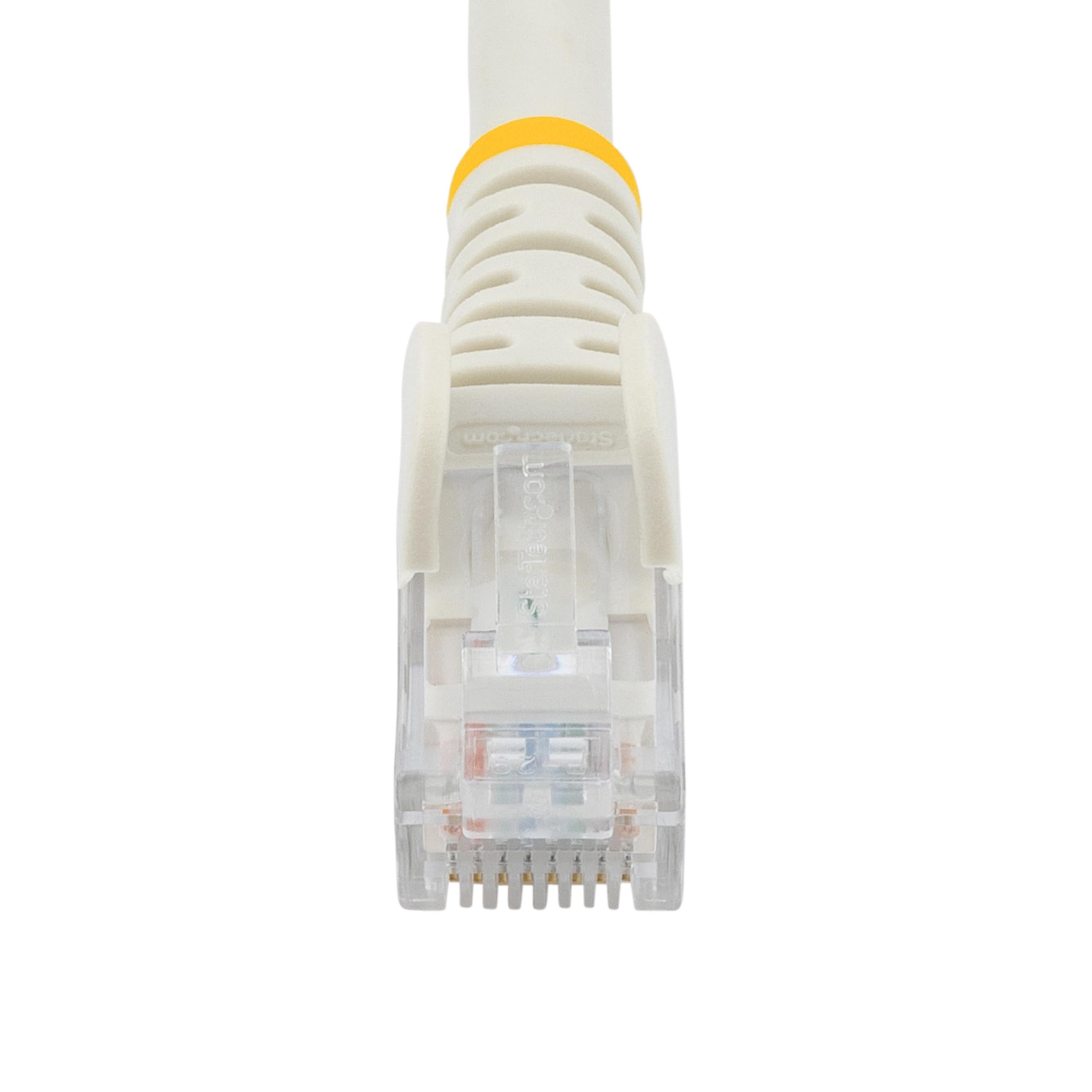 Startech.Com 15Ft Cat6 Ethernet Cable   White Cat 6 Gigabit Ethernet Wire  650Mhz 100W Poe Rj45 Utp Network/Patch Cord Snagless