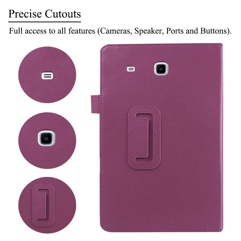 Ekvinor Galaxy Tab E 9.6 Case   Slim Leather Stand Folio Case Cover For Samsung Galaxy Tab E 9.6 Inch Tablet (Fit All Versions S