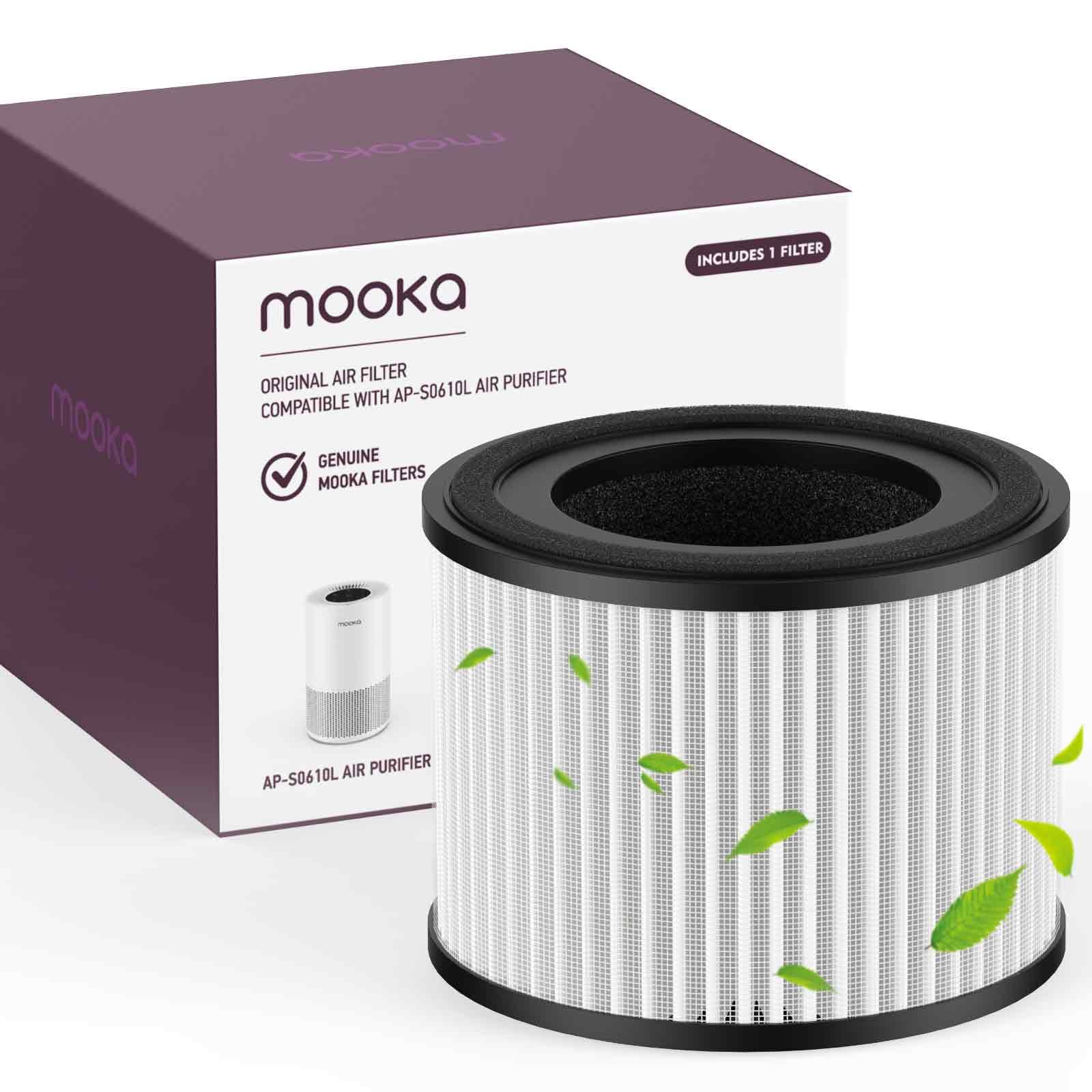Mooka Ap S0610L Air Purifier Filter, 3 In 1 True Hepa Filter, High Efficiency Activated Carbon Air Filter For Allergies, Smoke,