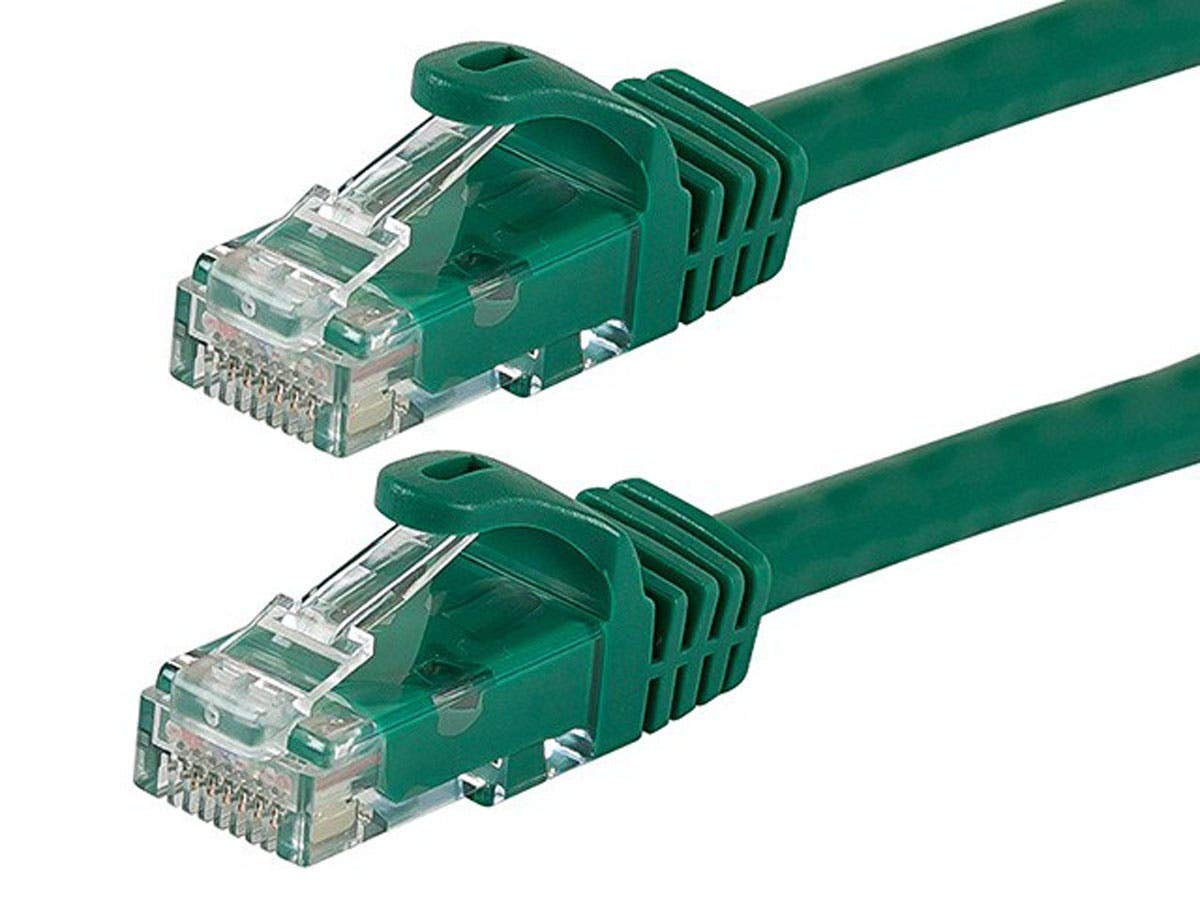Monoprice Cat6 50Ft Green Patch Cable Utp 24Awg 550Mhz Pure Bare Copper Snagless Rj45 Flexboot Series Ethernet Cable