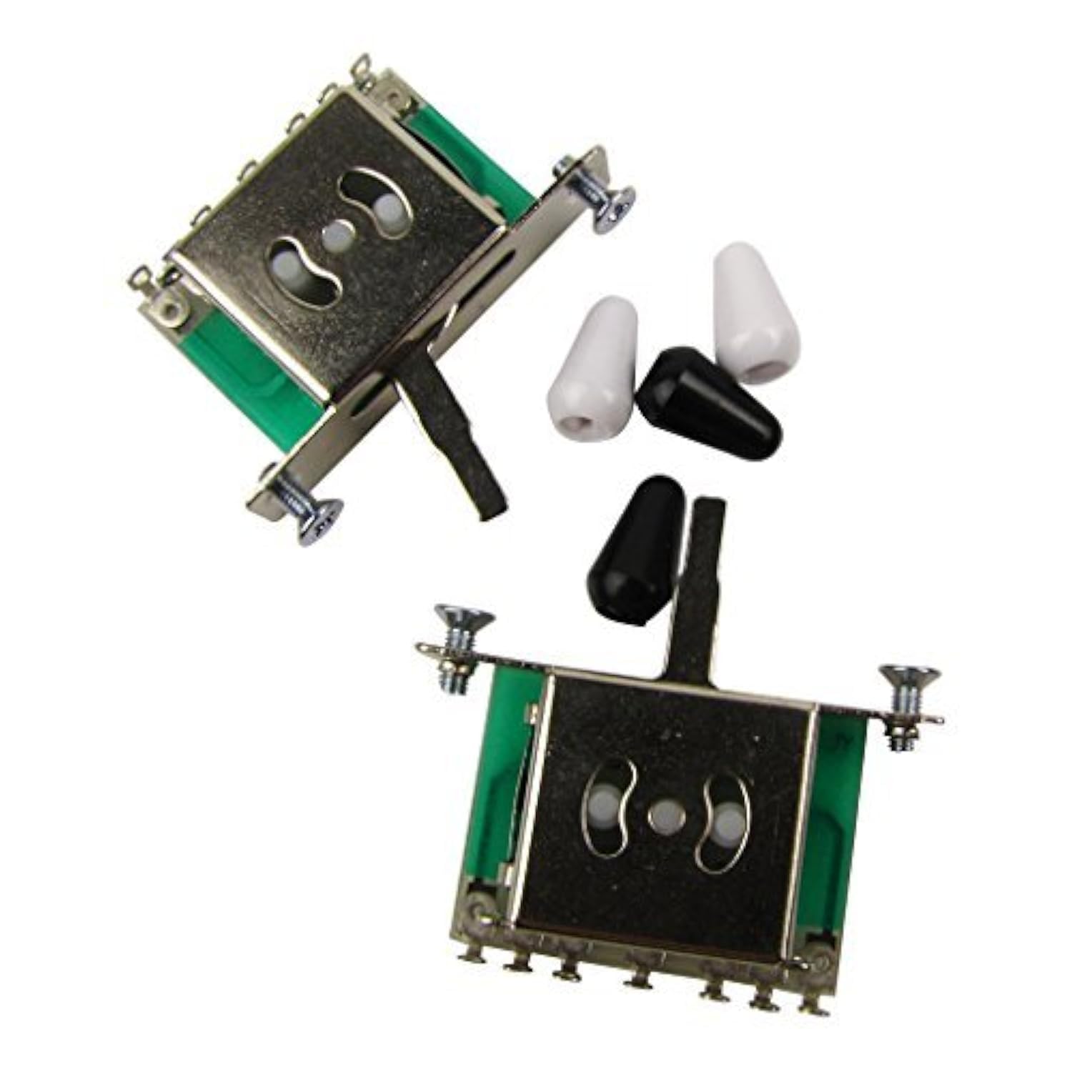 Musiclily Imported Style Metric 5 Way Guitar Toggle Switch Pickup Selector for Fender Tele Telecaster Replacement, Black and Whi