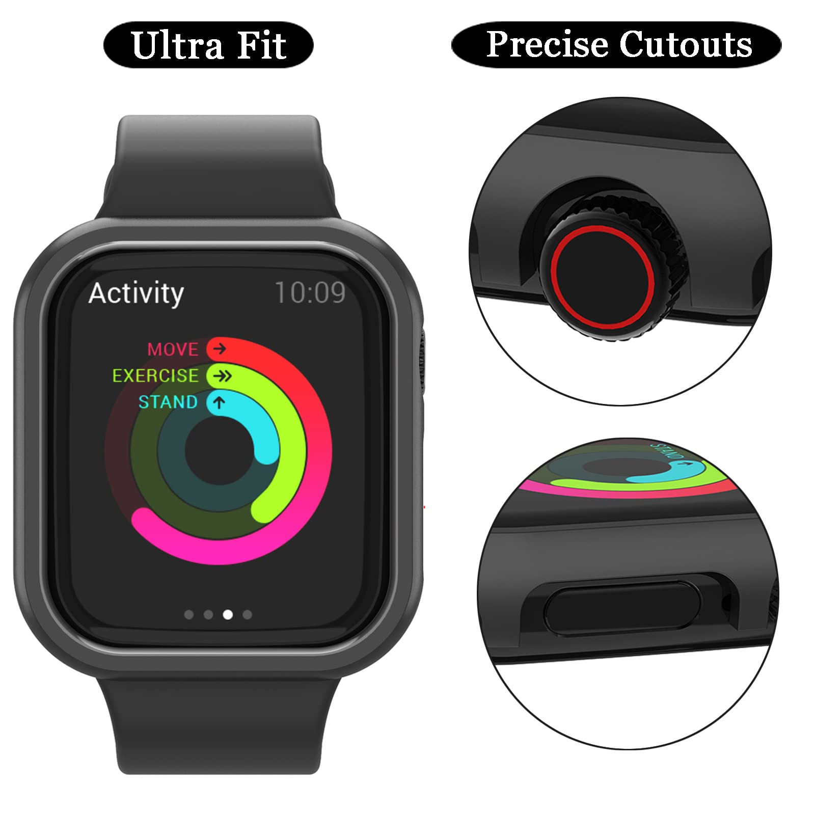 Ninki Aluminium Case Compatible Apple Watch Series 6/Series 5/Series 4 /Se Case 40Mm,Metal Bumper Case Iwatch 6 5 4 Se2 Protecti