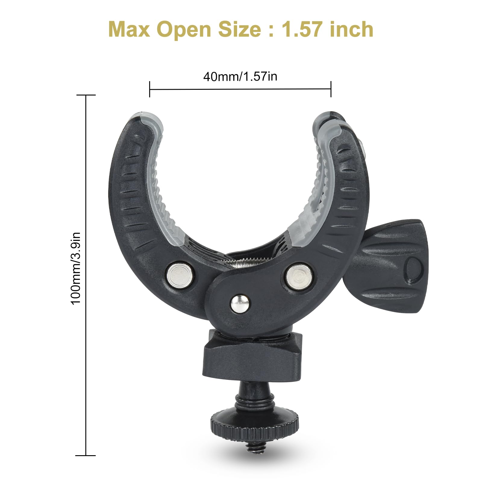 Utebit Bike Camera Mount With 1/4' Screw Bicycle Camera Clamp For Bike,Motorcycle, Gopro,Electric Vehicles,360� Rotation Handlebar Action Camera Smartphone