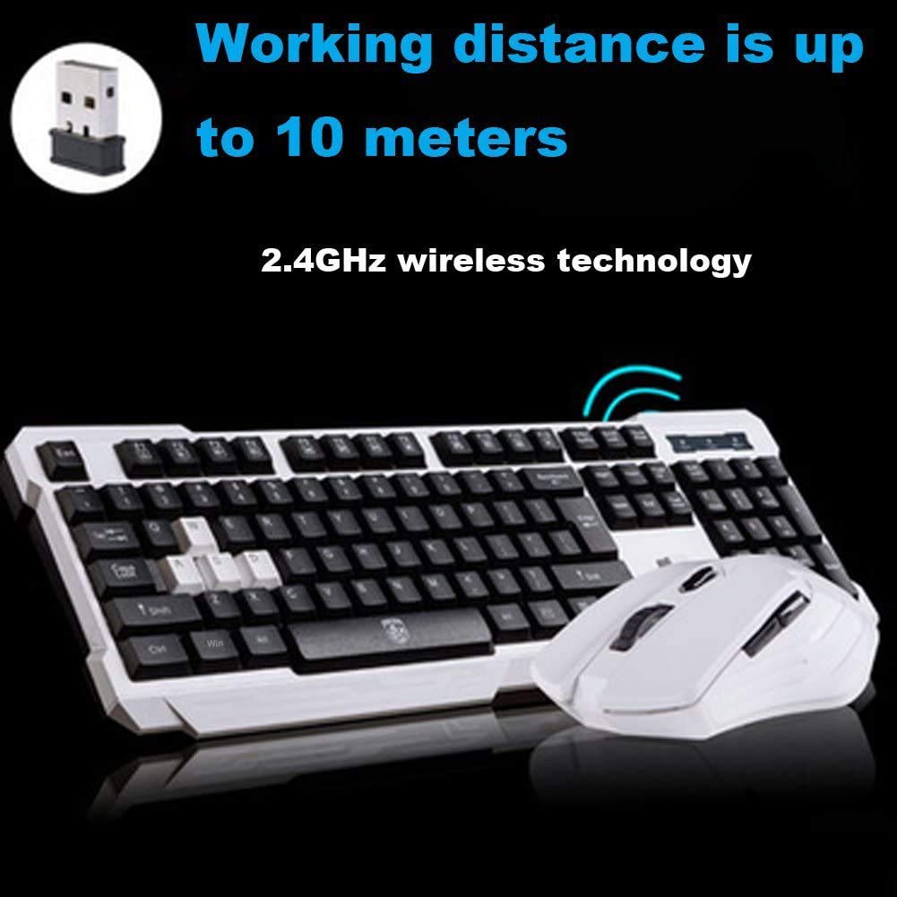 Unifire V60 Waterproof 2.4G Wireless Gaming Keyboard With Mouse Dpi Control For Desktop Pc Laptop Wireless Keyboard Mouse Combos
