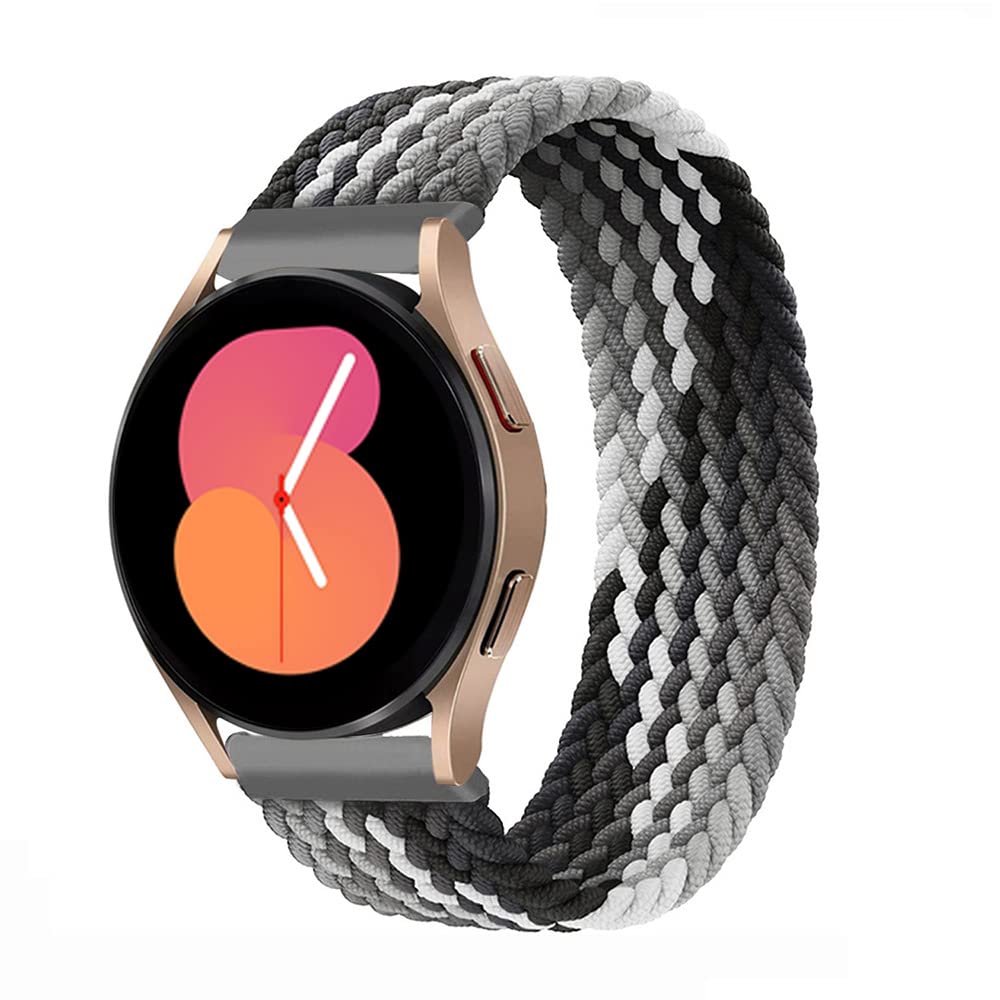 Stretch Braided Nylon Band For Samsung Galaxy Watch 3 45Mmgear S3 Classicfrontier46Mm, Soft Elastics Solo Loop Strap For Huawei