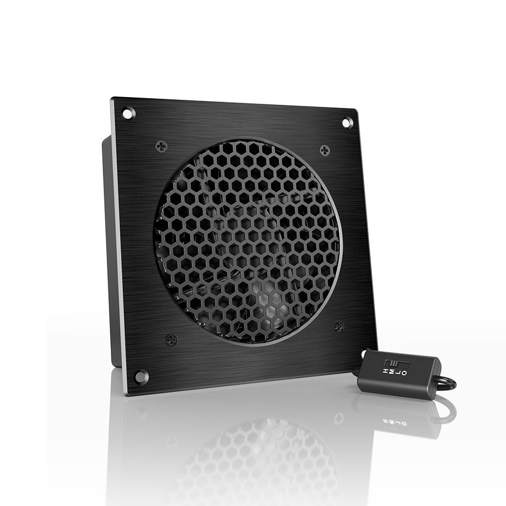 AC Infinity AIRPLATE S3, Quiet Cooling Fan System 6 with Speed Control, for Home Theater AV Cabinets