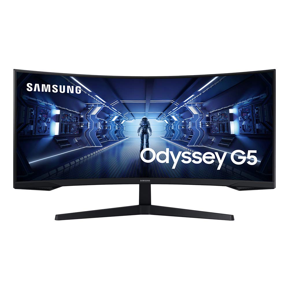 Samsung 34'' Odyssey G5 Ultra Wide Gaming Monitor With 1000R Curved Screen, 165Hz, 1Ms, Freesync Premium, Wqhd, Lc34G55Twwnxza,