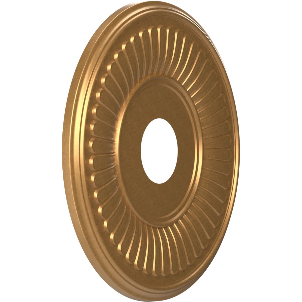 Ekena Millwork Cmp16Bebgl Berkshire Thermoformed Pvc Ceiling Medallion (Fits Canopies Up To 7), 16Od X 3 1/2Id X 1P, Bright Coat