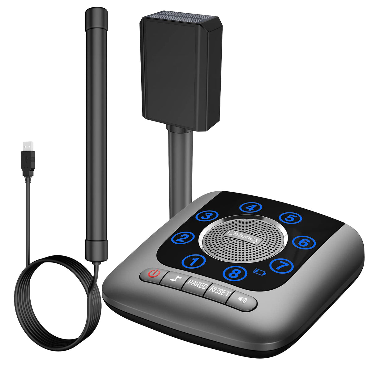 Chtoocy 1/2 Mile Upgrade Wireless Driveway Alarm, Motion Alarms For Cars With Long Range Base Station, Weatherproof Driveway Ale
