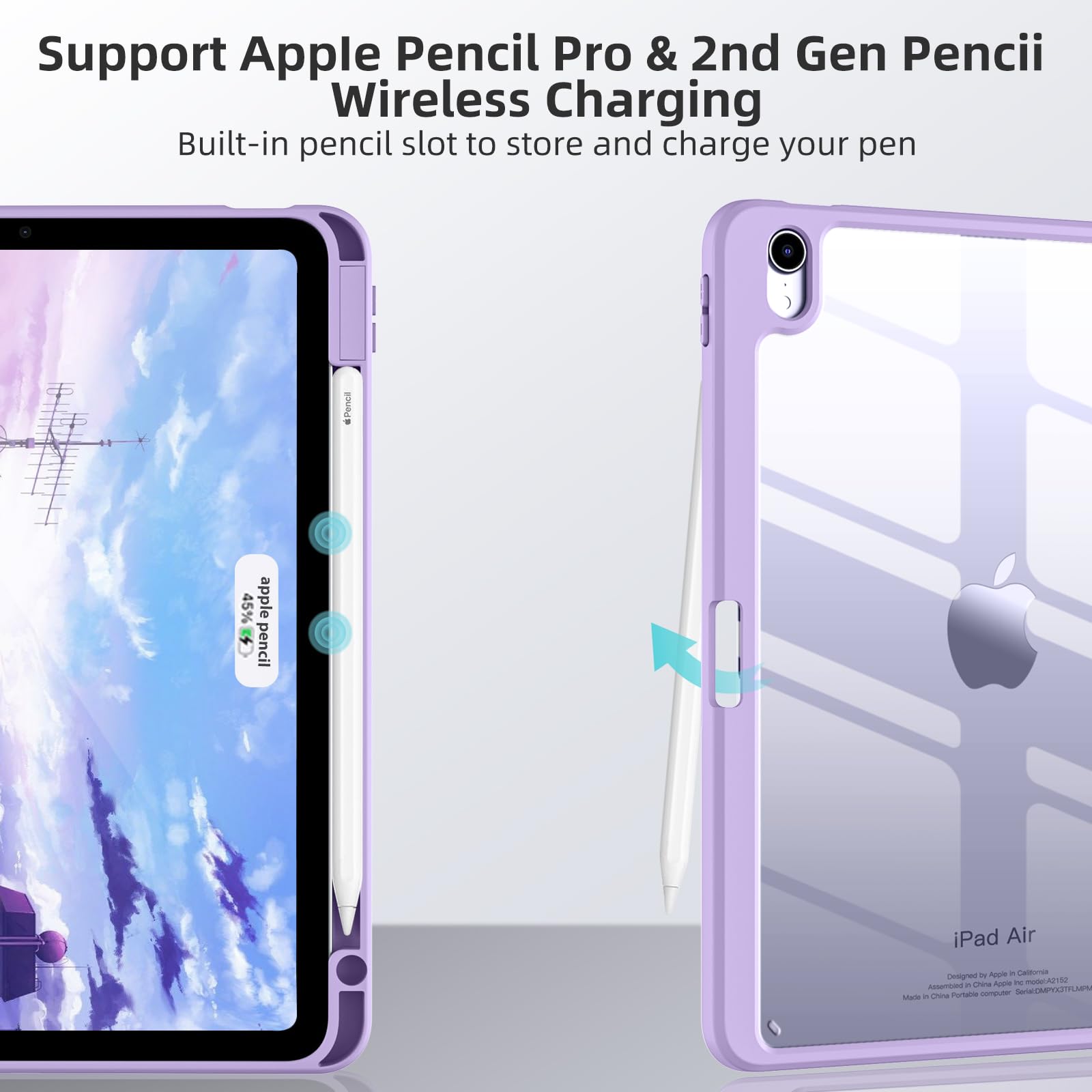 Wenlaty Case Compatible With Ipad Air 6Th Generation 11 Inch Case (M2) 2024, Ipad Air 5Th/4Th Generation Case (2022/2020) 10.9 I