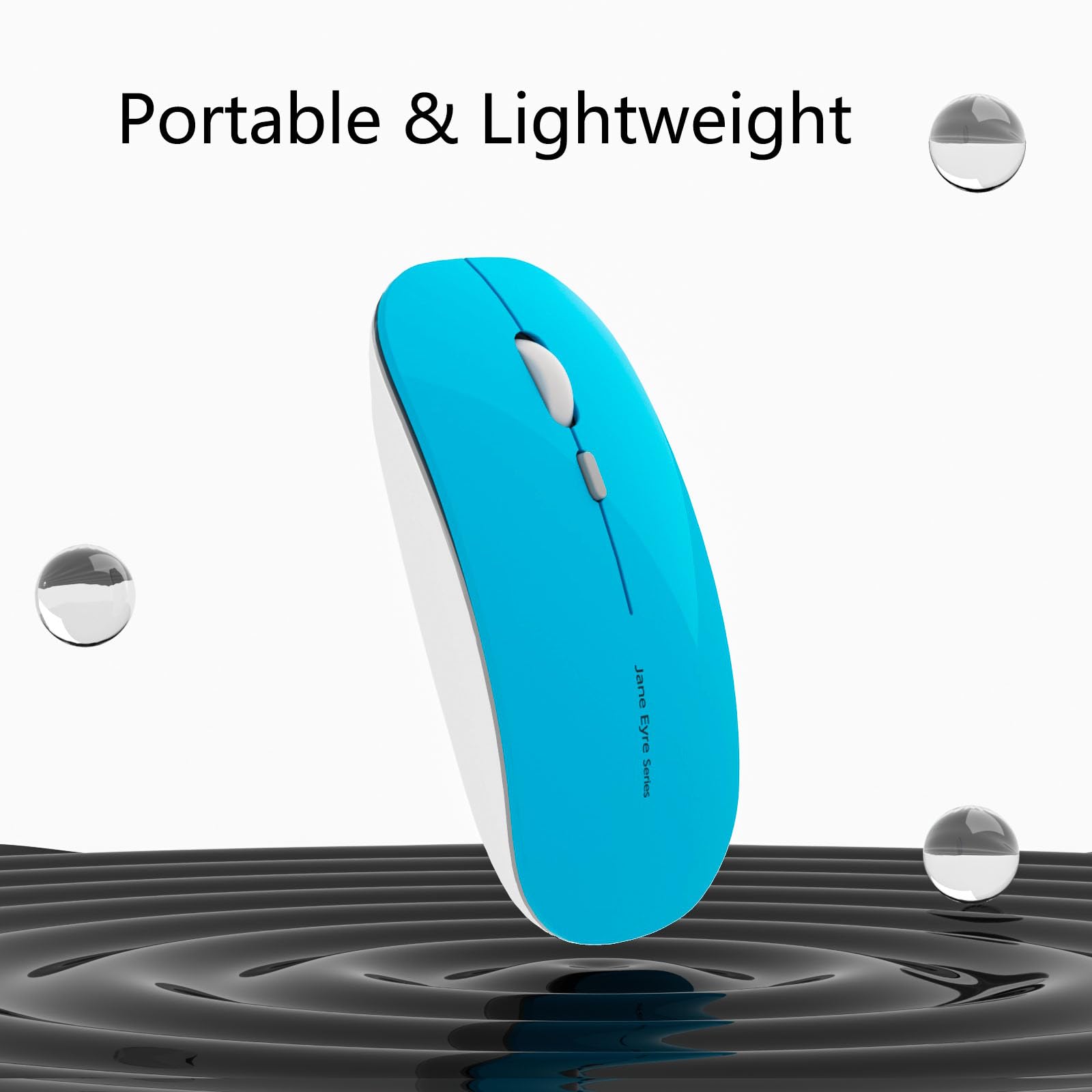 Uciefy Q5 Slim Rechargeable Wireless Mouse, 2.4G Optical Silent Ultra Thin Wireless Computer Mouse With Usb Receiver And Type C