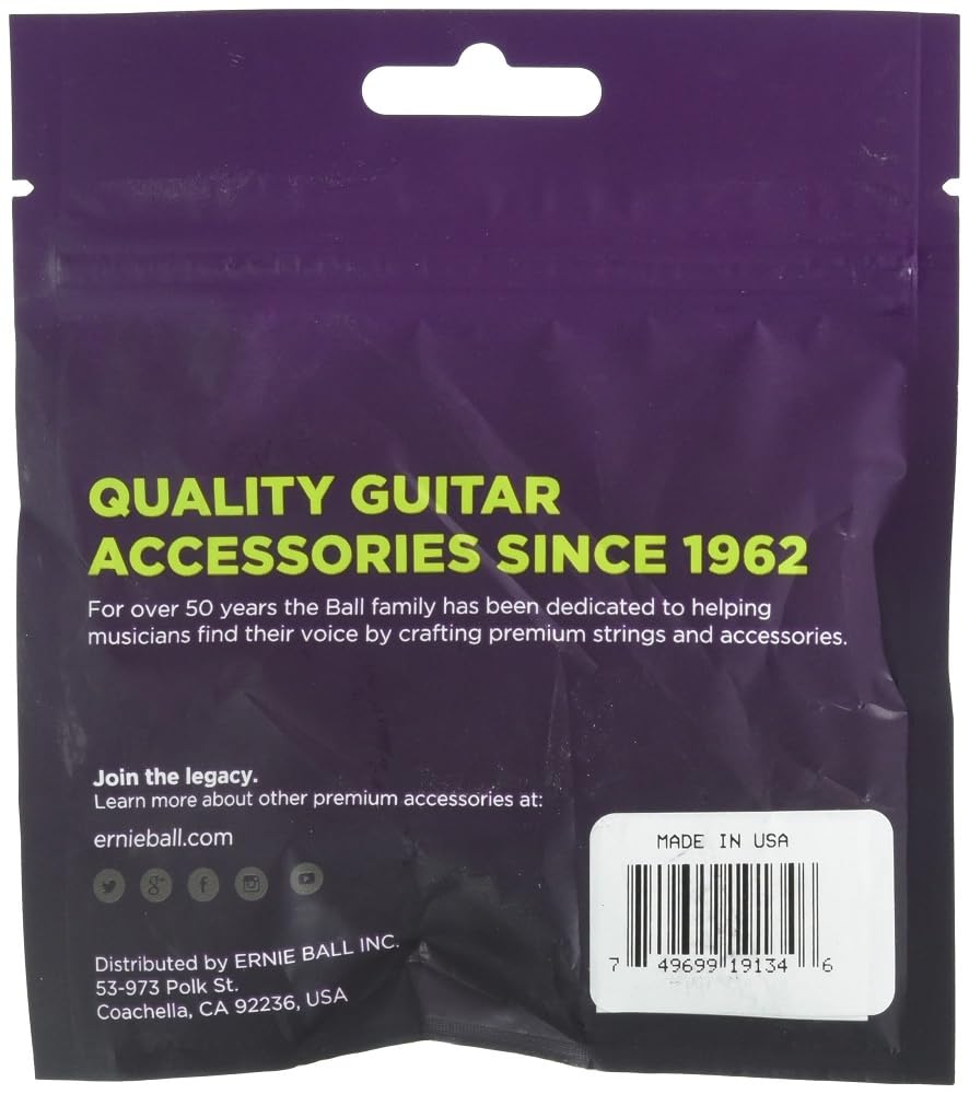 Ernie Ball Nylon Guitar Picks, Mixed Medium/Heavy, 50-Pack (P09134)