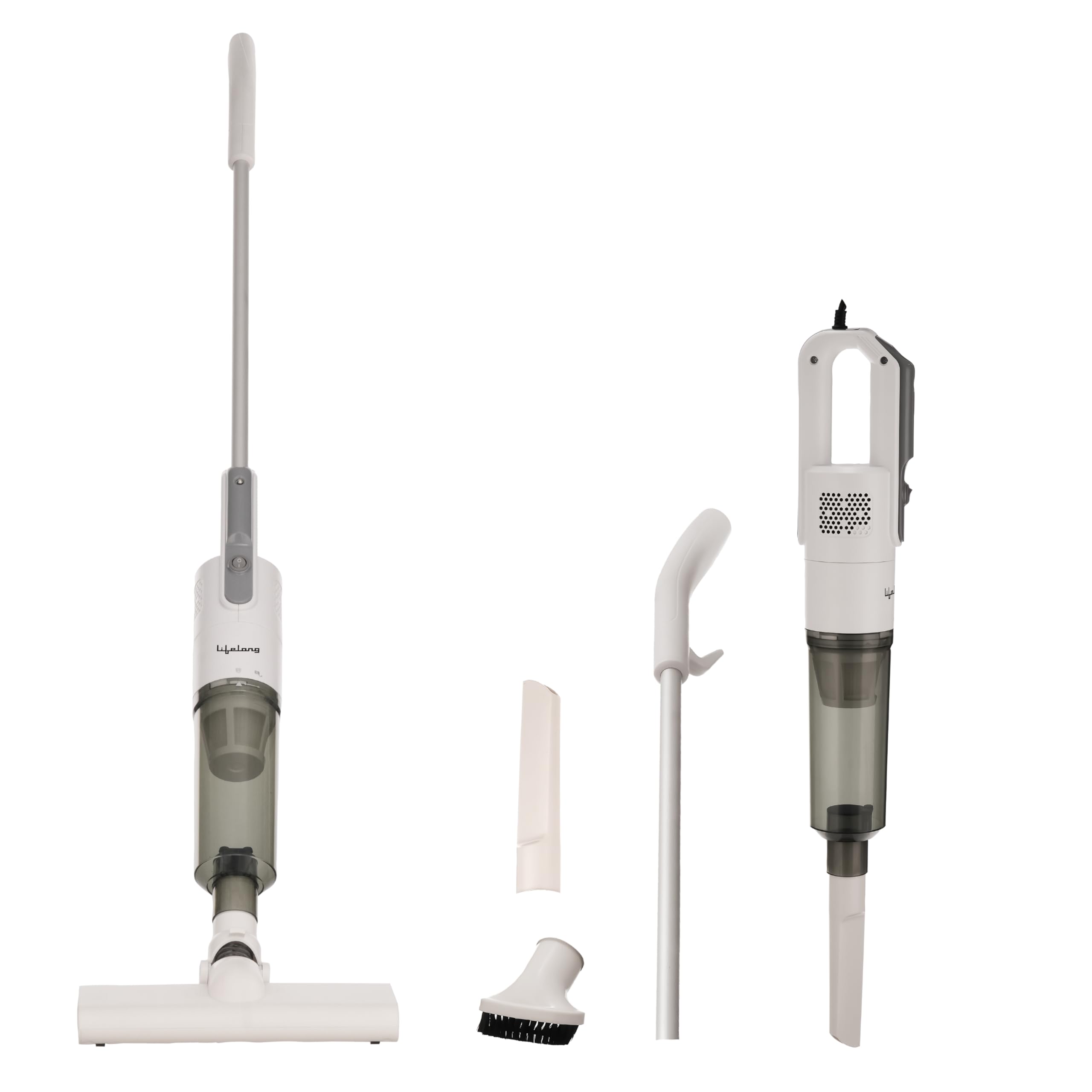 Lifelong 2In1 Handheld & Stick Vacuum Cleaner | 14Kpa Suction | Hepa Filter | 3 Cleaning Heads For Dust Mite, Bed, Sofa, Floor